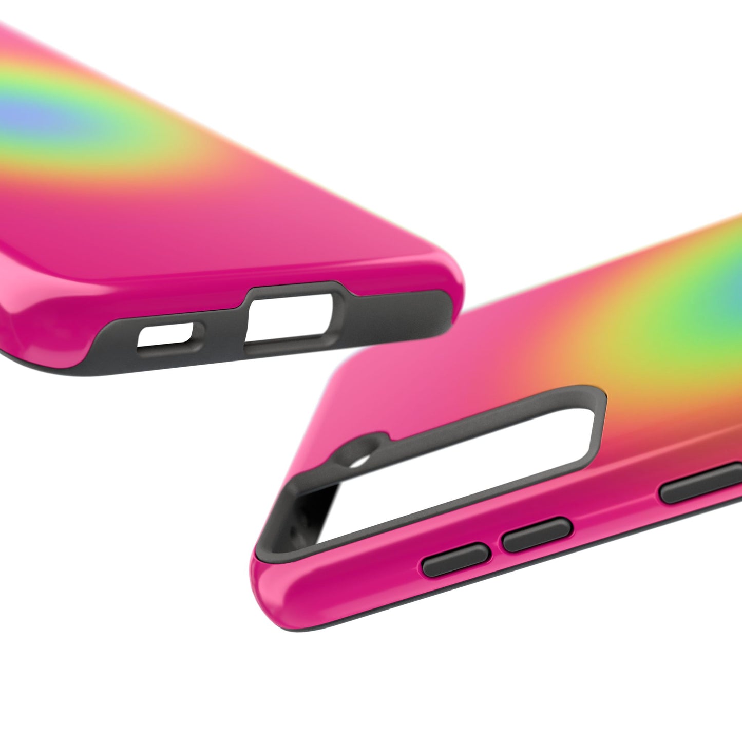 Pink Aura Phone Case, Pink, Yellow, Trendy, Clean Girl Aesthetic, Preppy, Glossy Phone Case