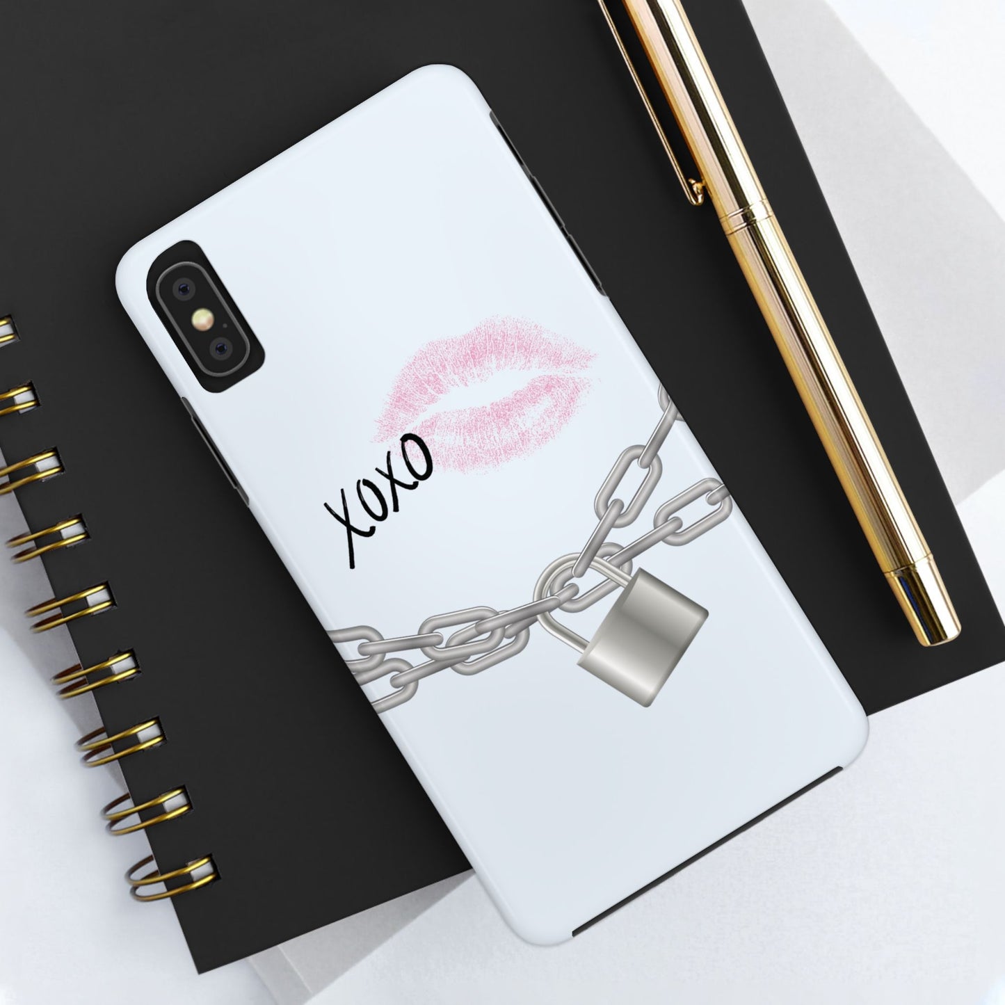 XOXO Love Lock Phone Case - Aesthetic Y2K Girly Style