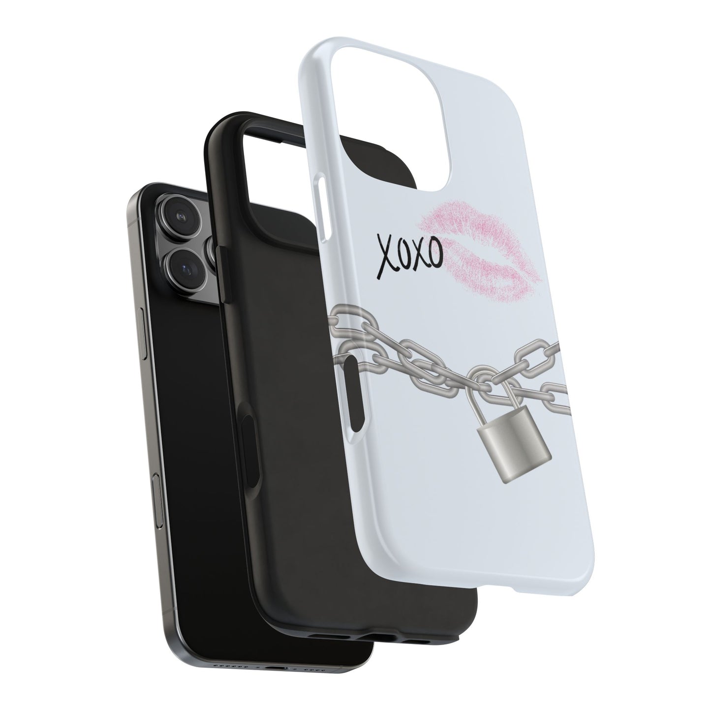 XOXO Love Lock Phone Case - Aesthetic Y2K Girly Style