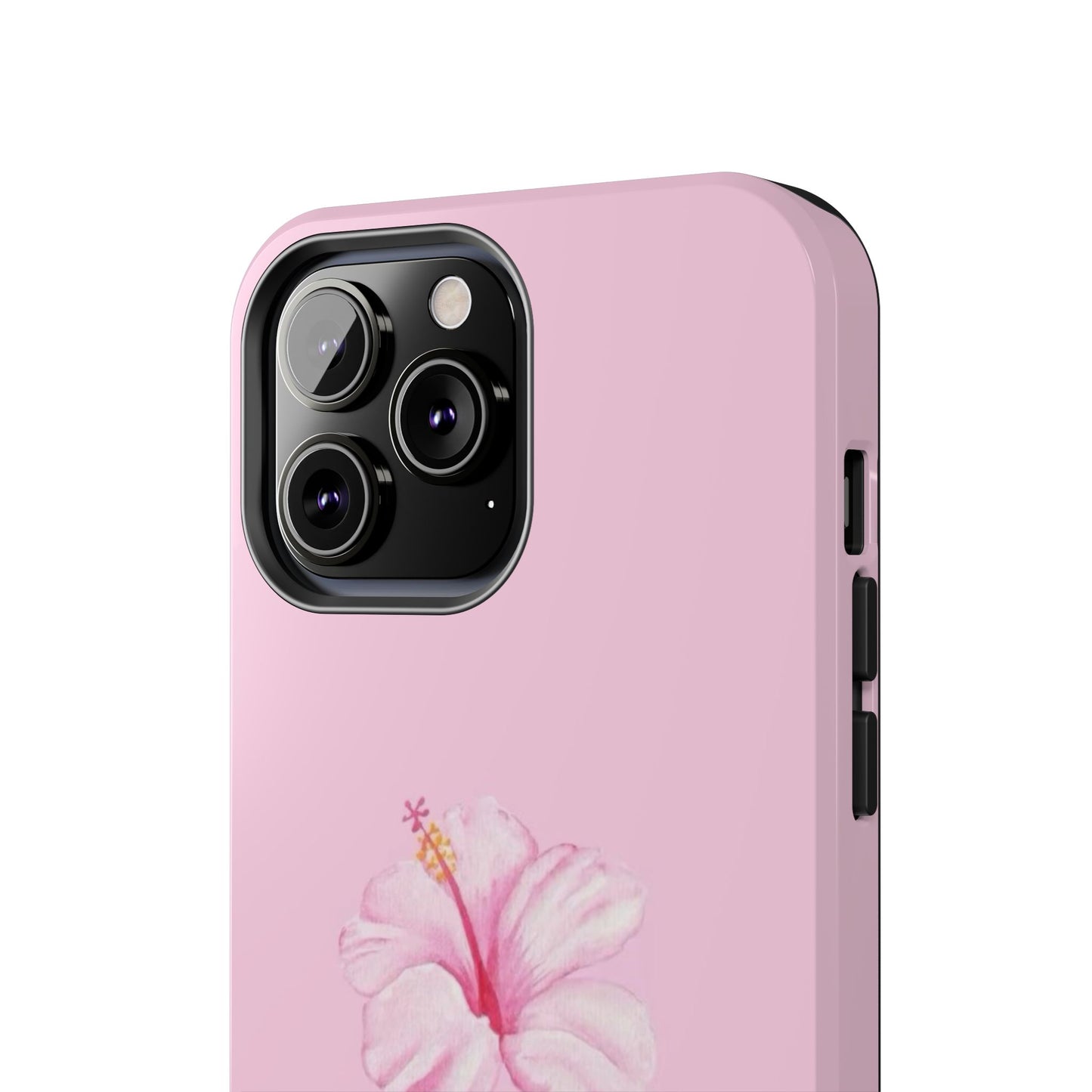 Hibiscus Flower Phone Case, Pink, Tropical, Hawaiin, Clean Girl Aesthetic, Preppy, Glossy Phone Case