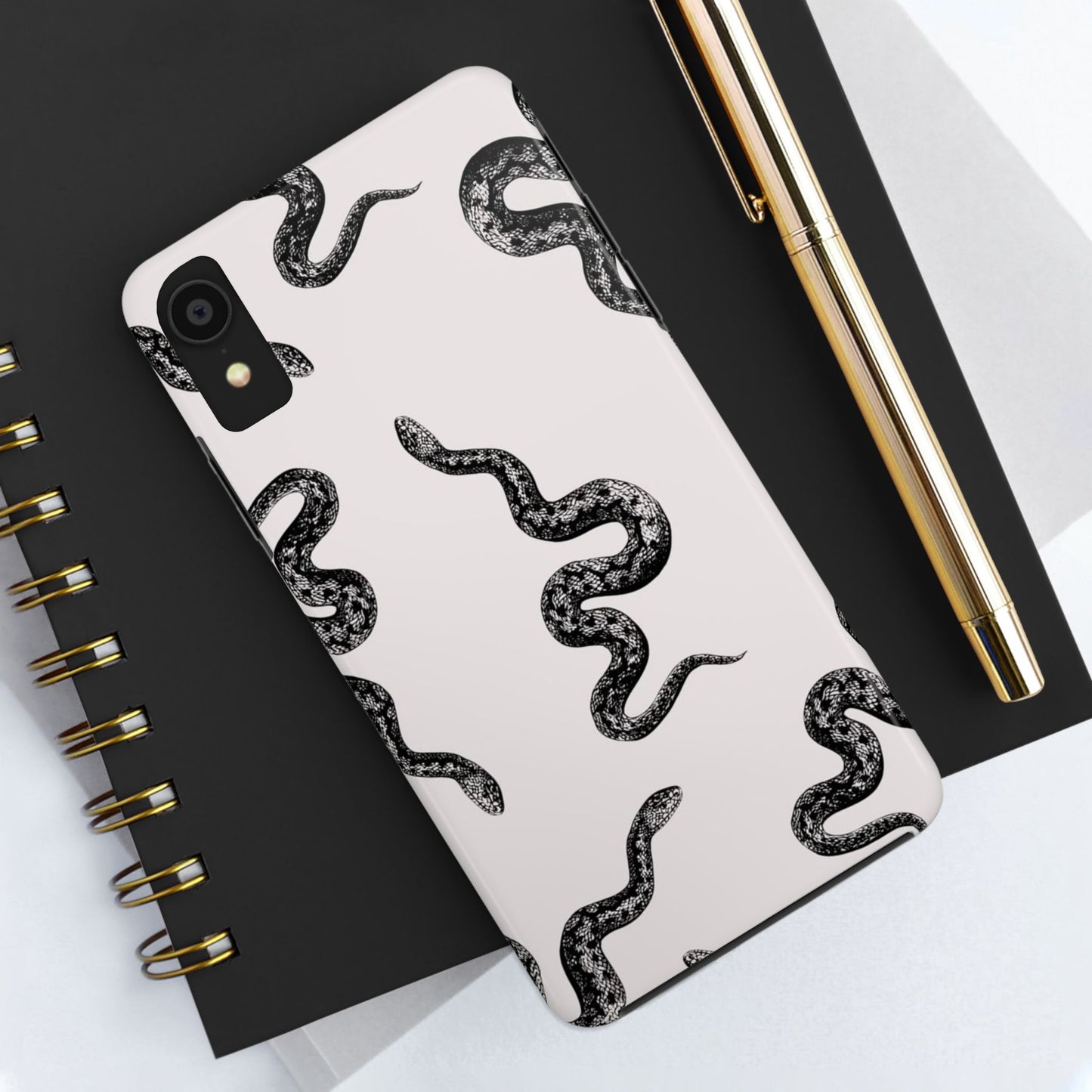 Snake Print Aesthetic Glossy Phone Case