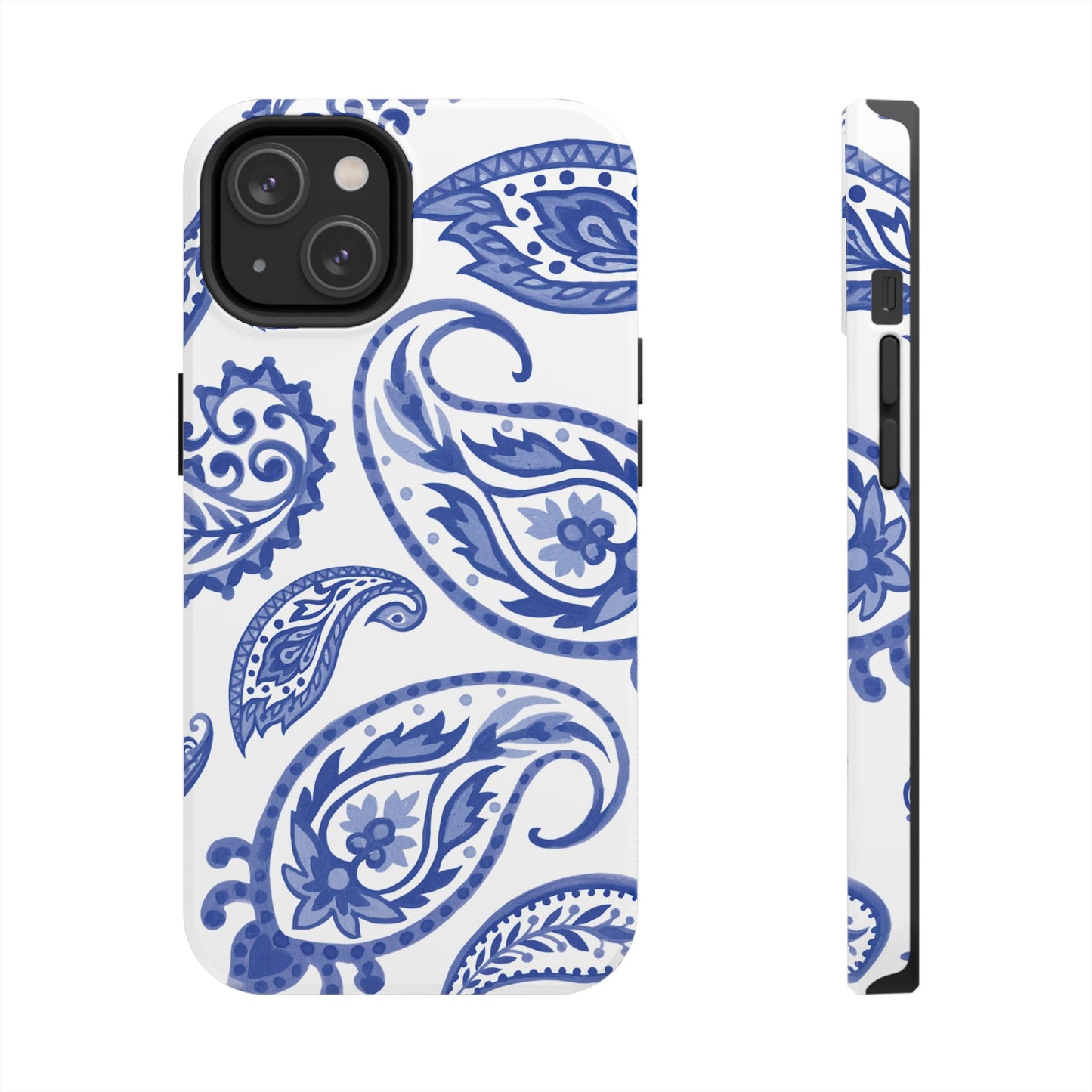 Paisley Blue and White phone case
