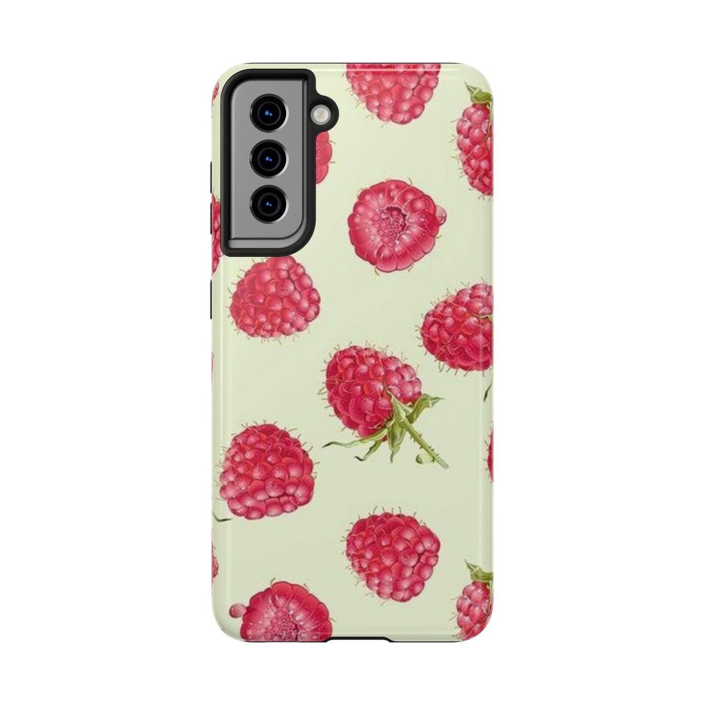 Raspberry Phone Case, Fruit, Cute, Clean Girl, Glossy Phone Case