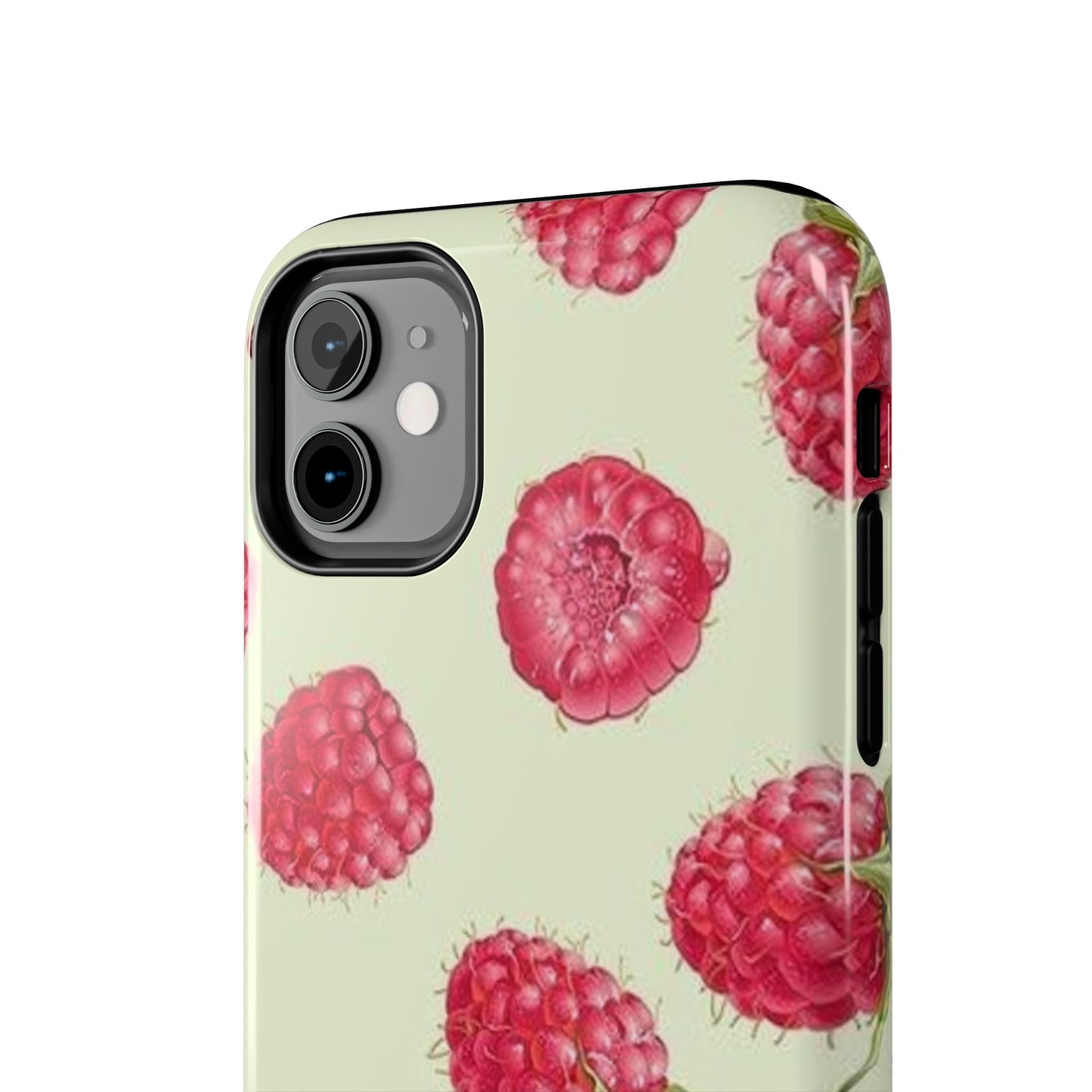 Raspberry Phone Case, Fruit, Cute, Clean Girl, Glossy Phone Case