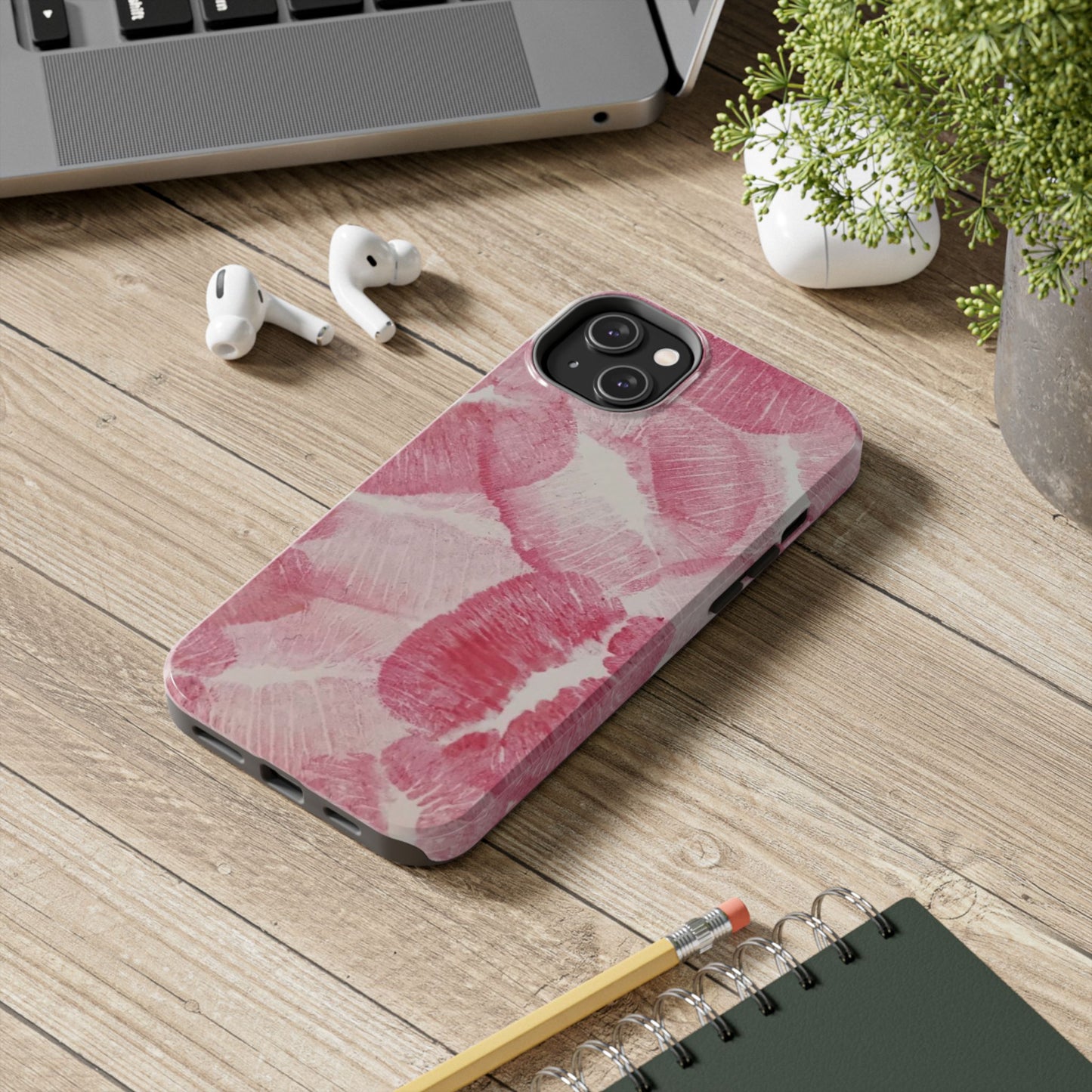 Pink Kiss Lipstick Fashion Aesthetic Glossy Phone Case