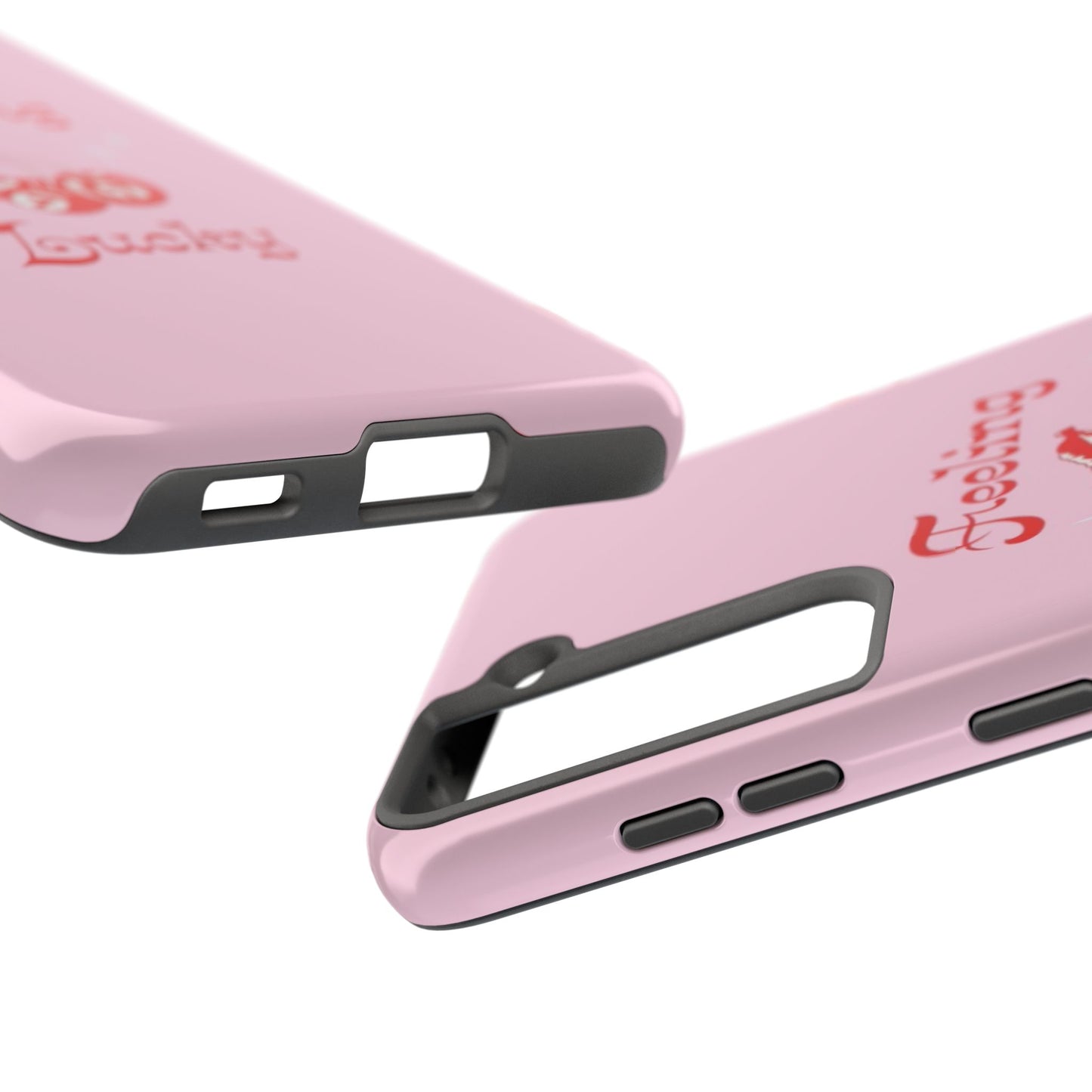 Feeling Lucky Pink Aesthetic Glossy Phone Case, Affirmations