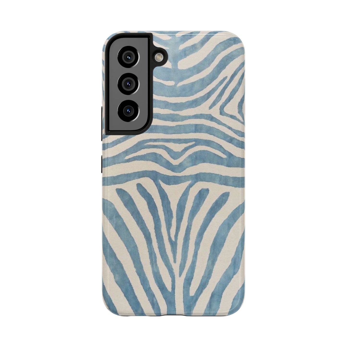 Blue Zebra Print Aesthetic Phone Case