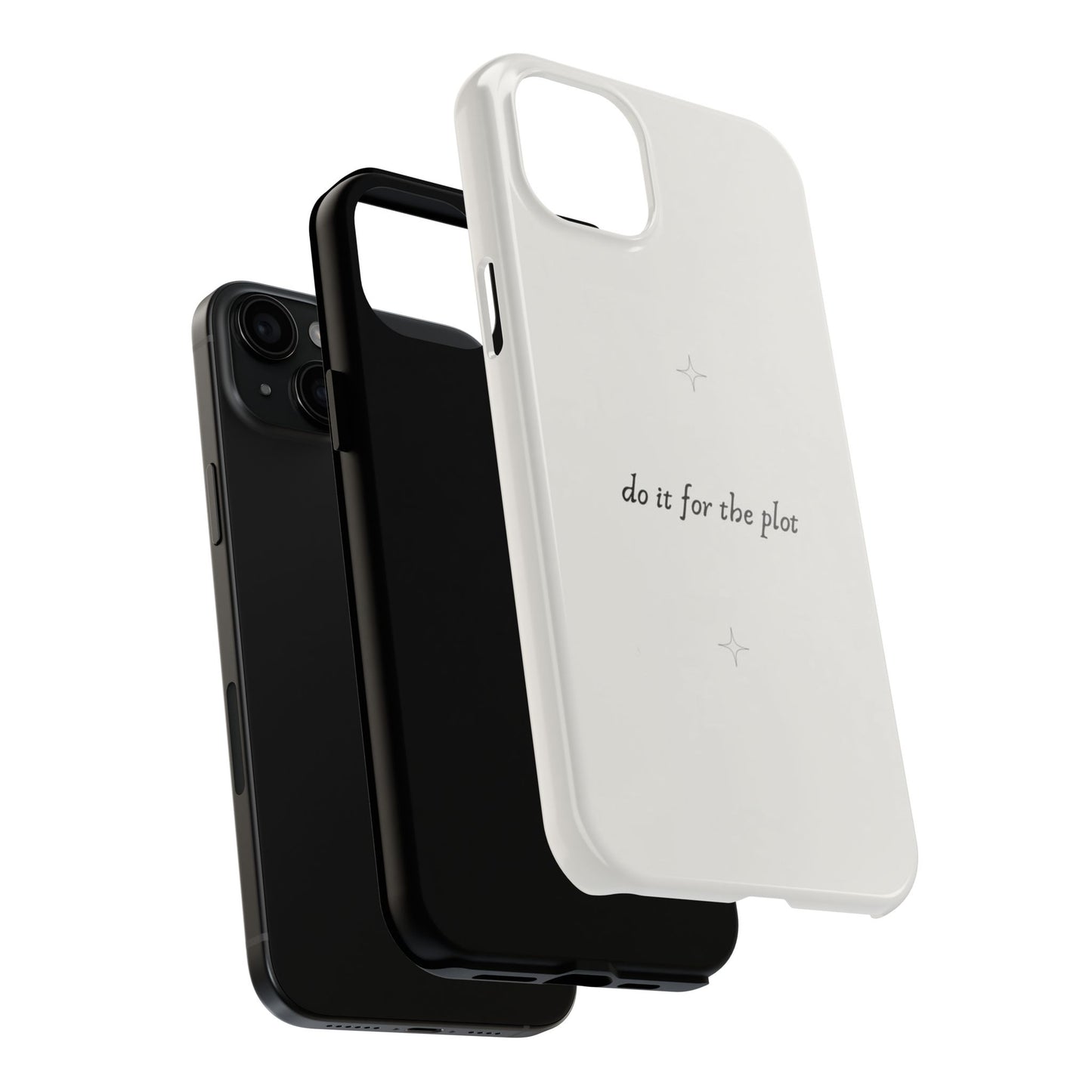 Do It For the Plot Simple Aesthetic Glossy Phone Case with Affirmation