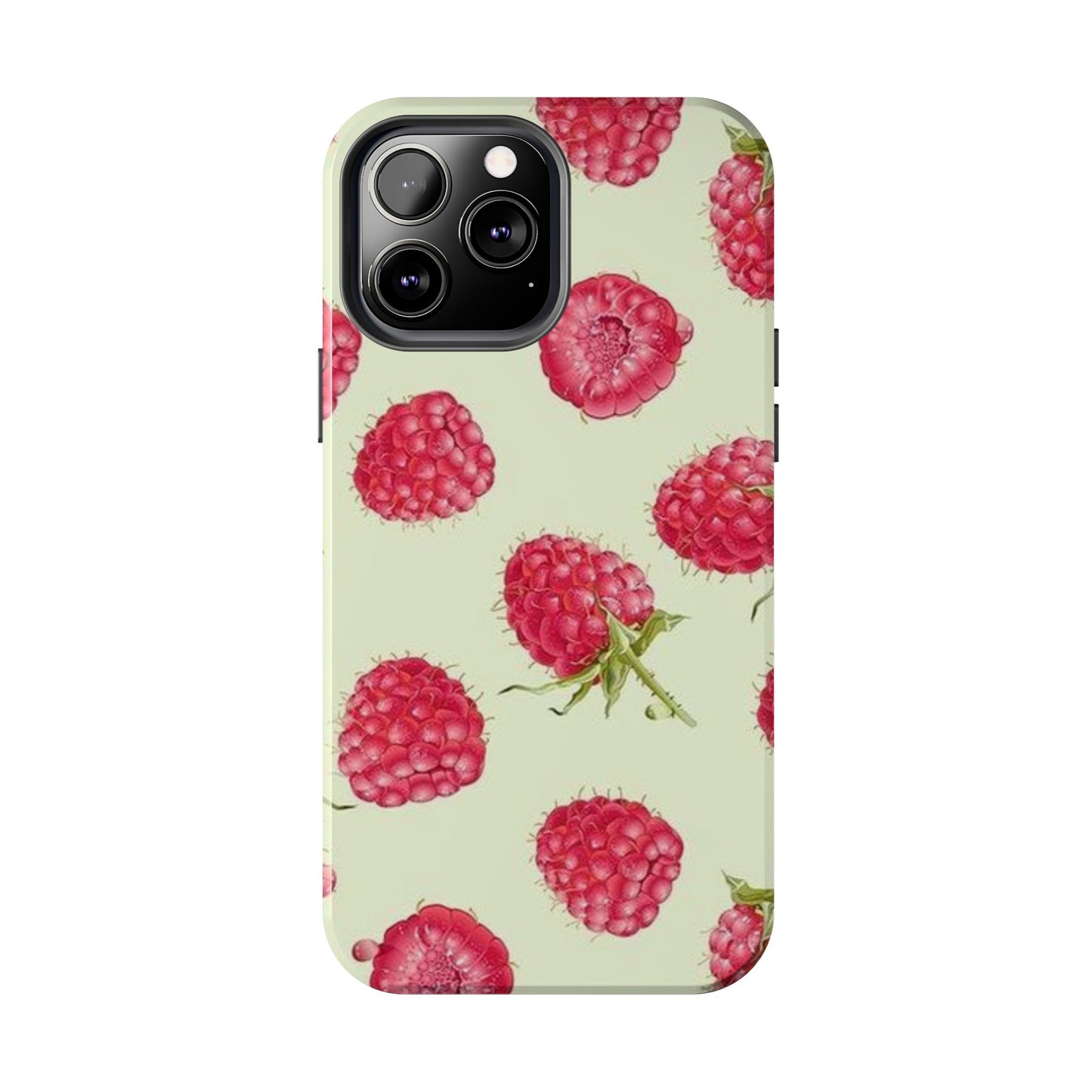 Raspberry Phone Case, Fruit, Cute, Clean Girl, Glossy Phone Case