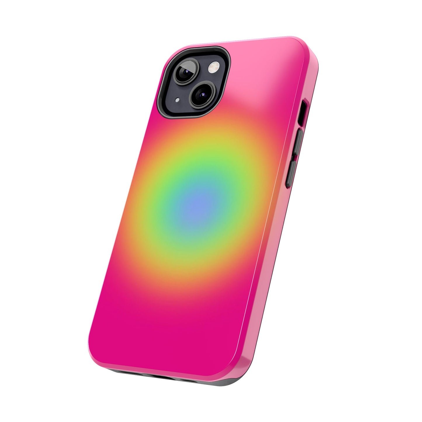 Pink Aura Phone Case, Pink, Yellow, Trendy, Clean Girl Aesthetic, Preppy, Glossy Phone Case