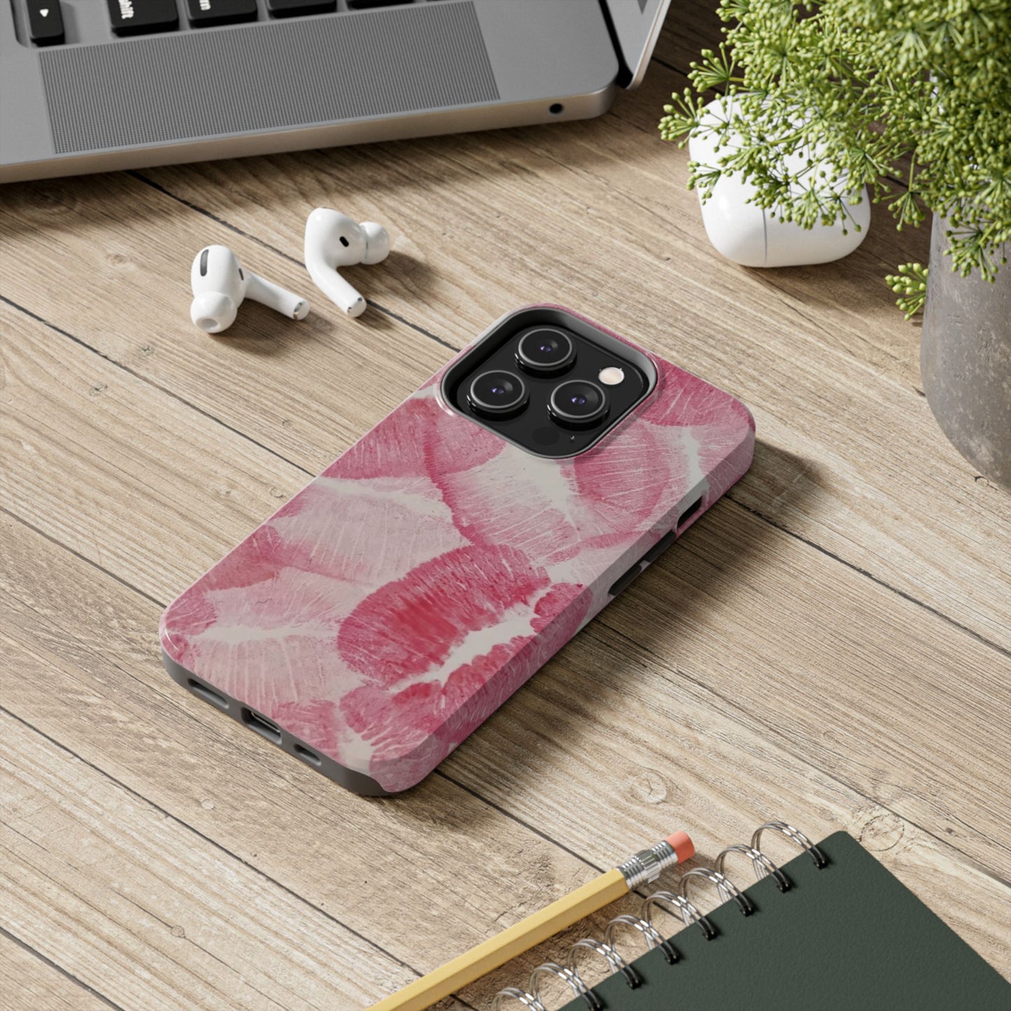 Pink Kiss Lipstick Fashion Aesthetic Glossy Phone Case