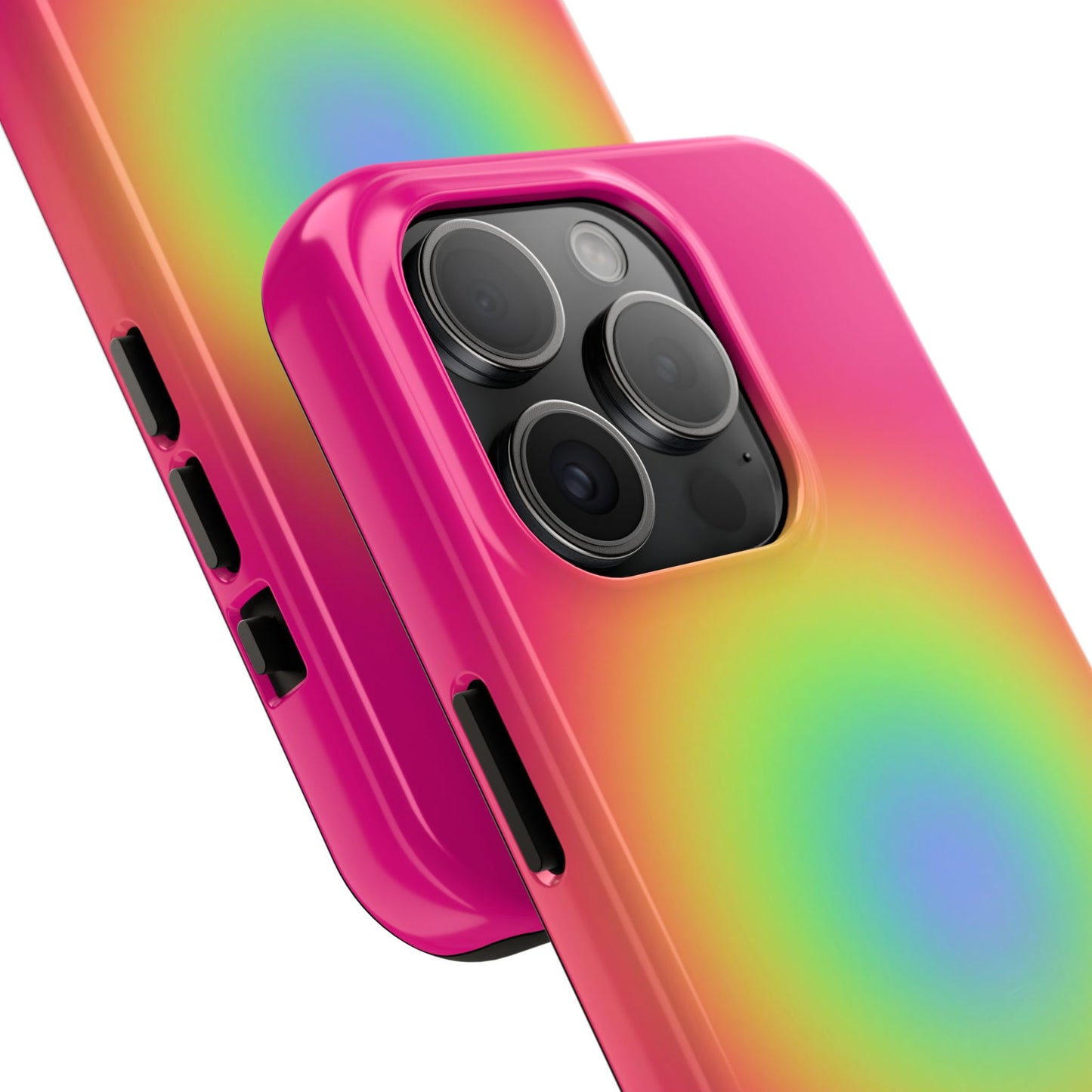 Pink Aura Phone Case, Pink, Yellow, Trendy, Clean Girl Aesthetic, Preppy, Glossy Phone Case