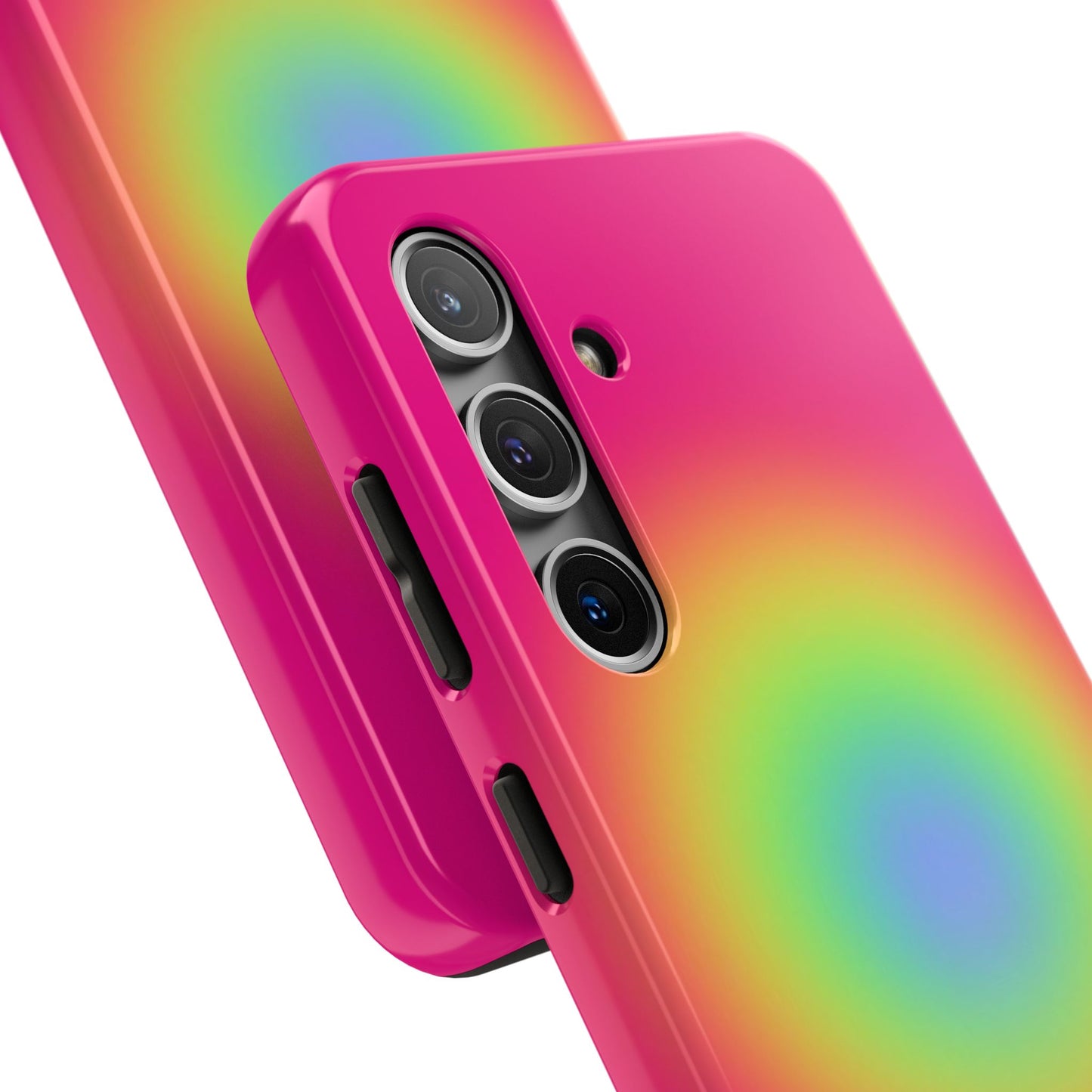 Pink Aura Phone Case, Pink, Yellow, Trendy, Clean Girl Aesthetic, Preppy, Glossy Phone Case