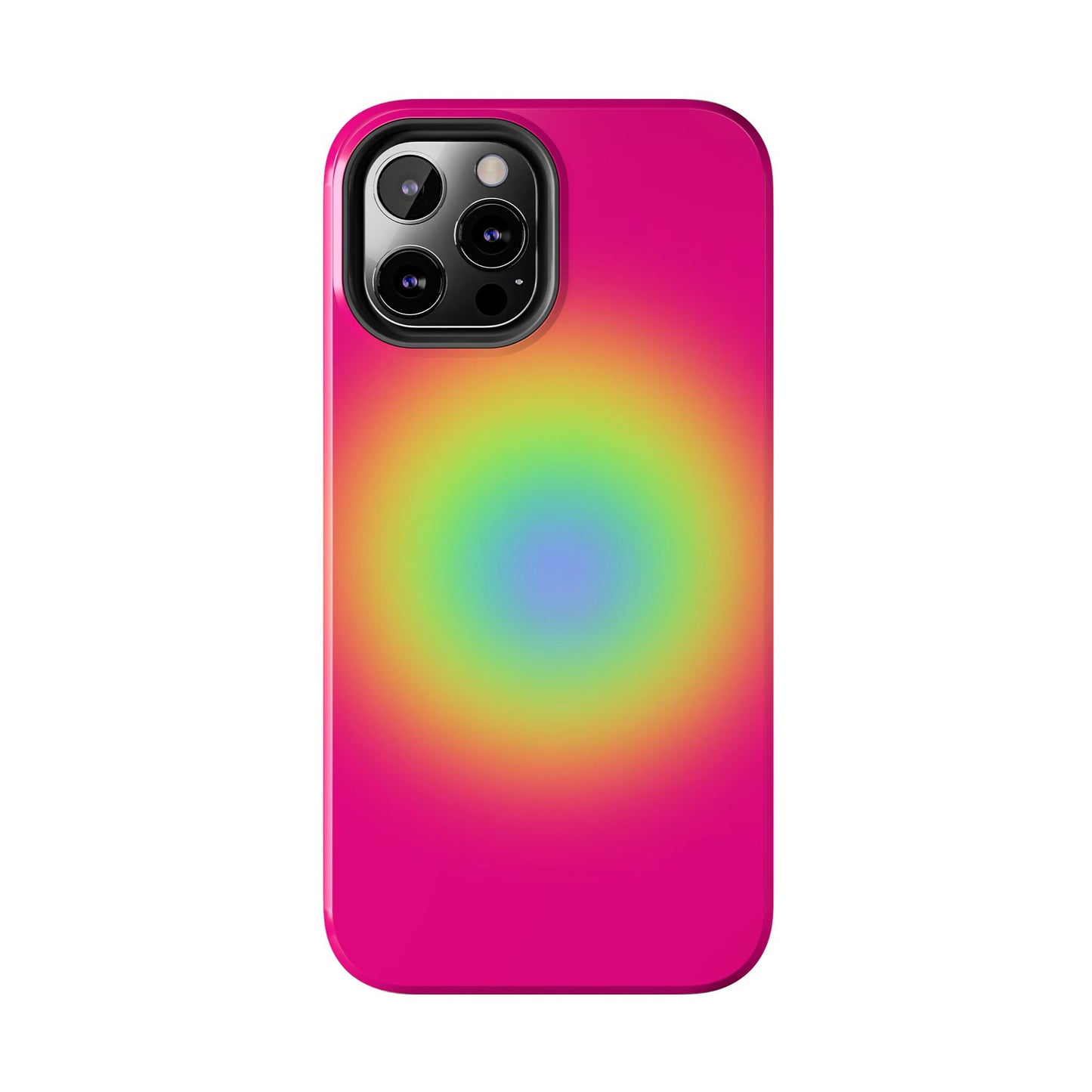 Pink Aura Phone Case, Pink, Yellow, Trendy, Clean Girl Aesthetic, Preppy, Glossy Phone Case