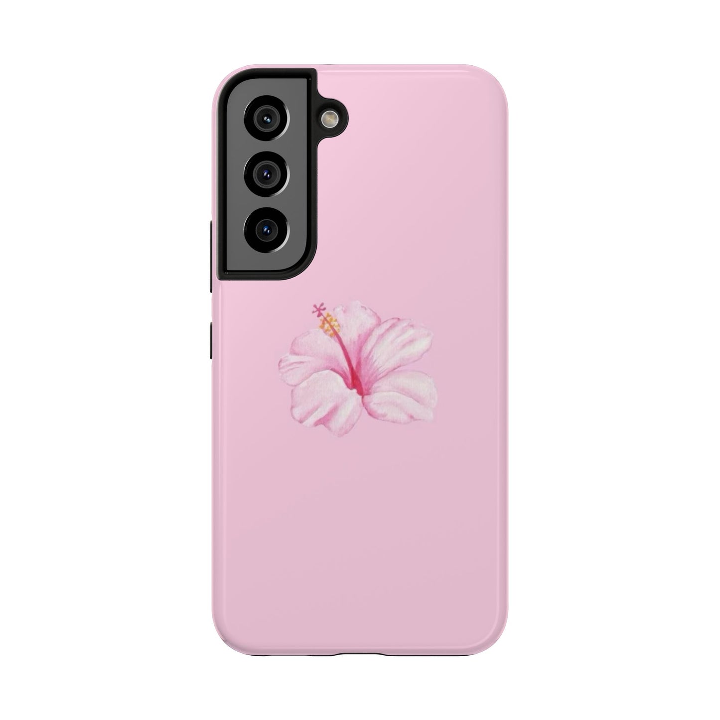 Hibiscus Flower Phone Case, Pink, Tropical, Hawaiin, Clean Girl Aesthetic, Preppy, Glossy Phone Case