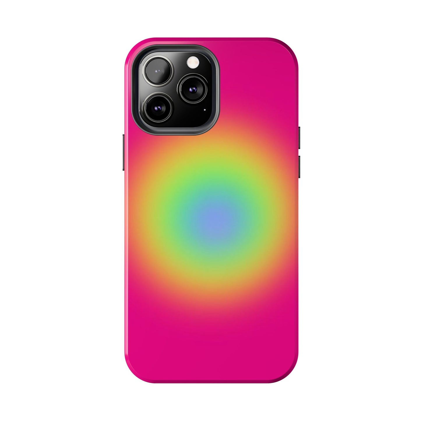 Pink Aura Phone Case, Pink, Yellow, Trendy, Clean Girl Aesthetic, Preppy, Glossy Phone Case