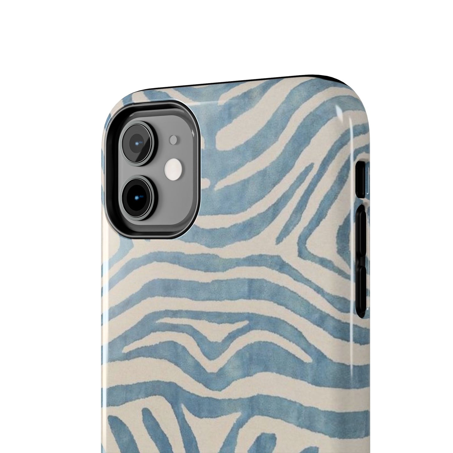 Blue Zebra Print Aesthetic Phone Case