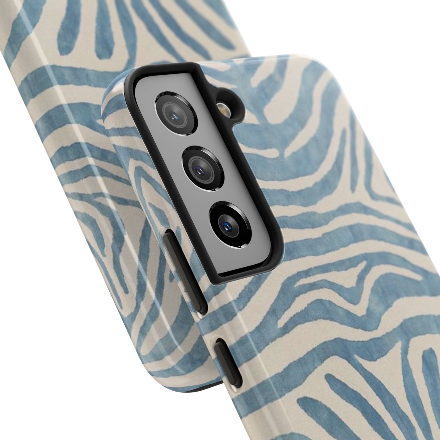 Blue Zebra Print Aesthetic Phone Case