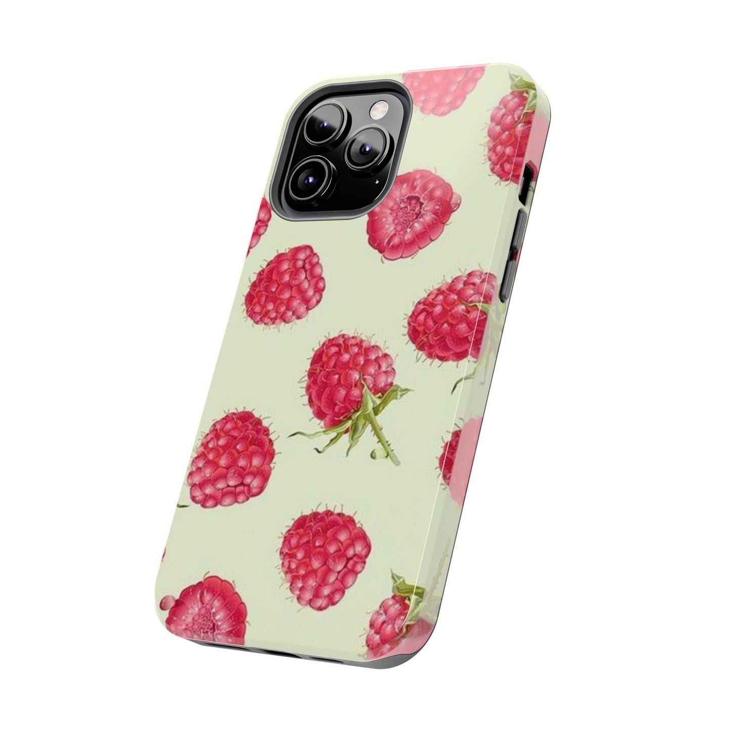 Raspberry Phone Case, Fruit, Cute, Clean Girl, Glossy Phone Case