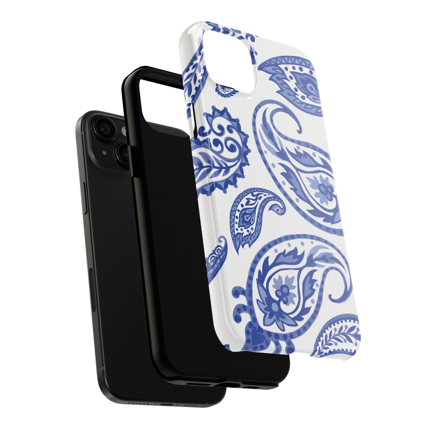 Paisley Blue and White phone case