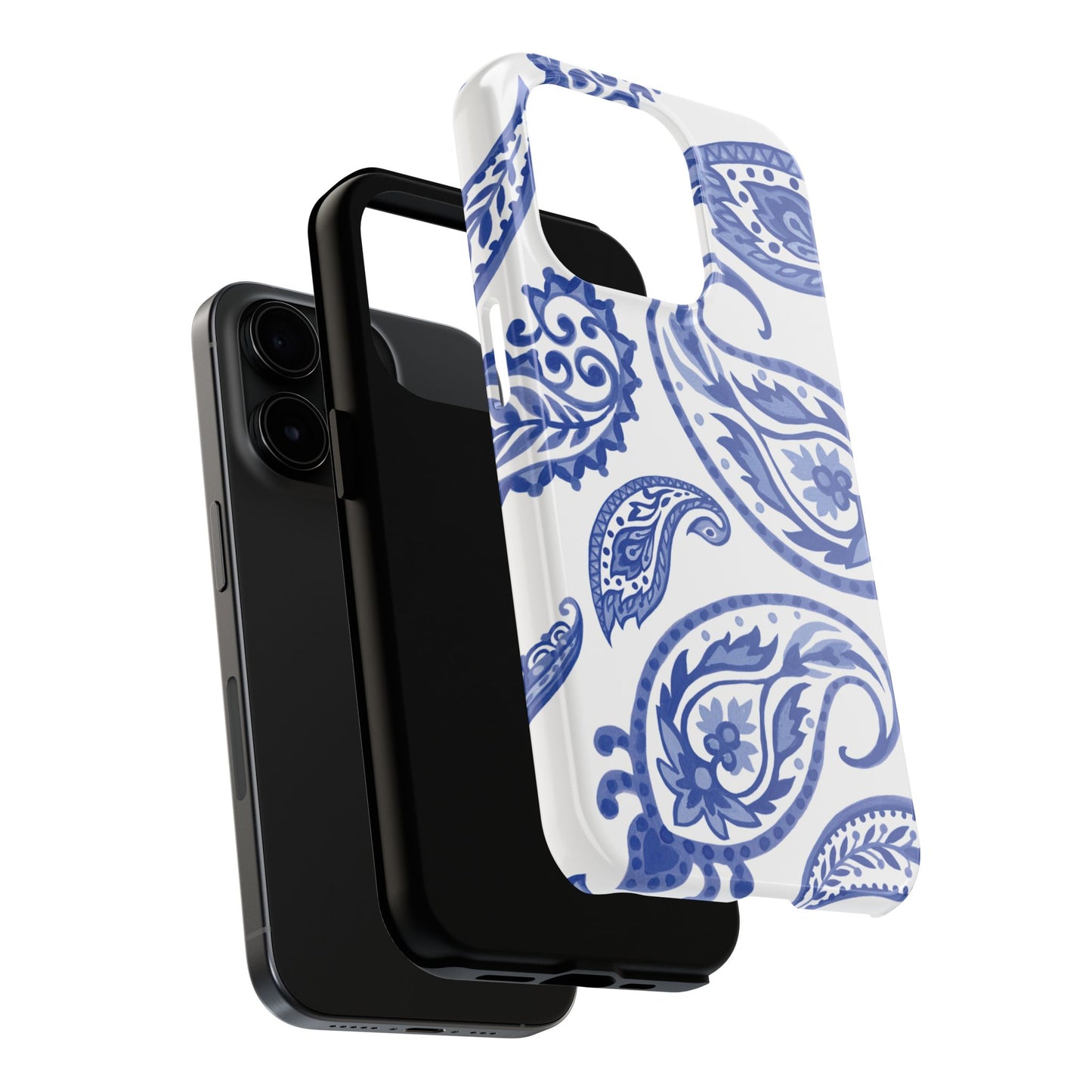 Paisley Blue and White phone case