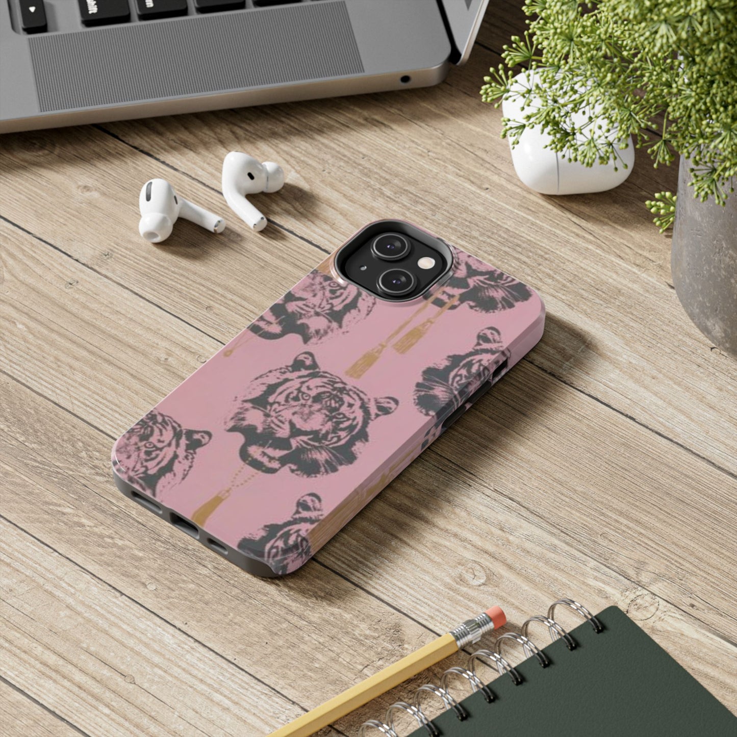 Pink Tiger Print Fashion Phone Case