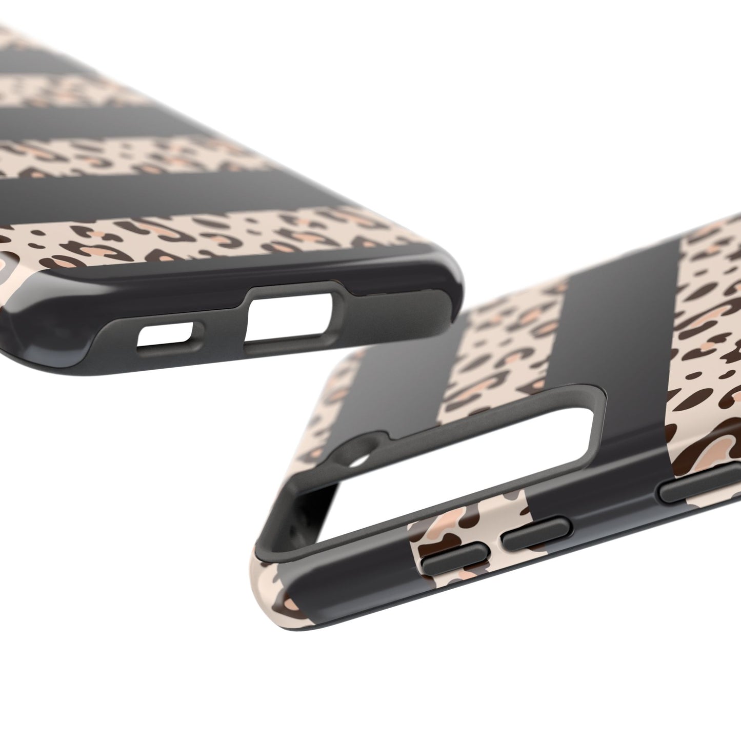 Cheetah Print Striped iPhone Case – Black Striped Cheetah Print Aesthetic