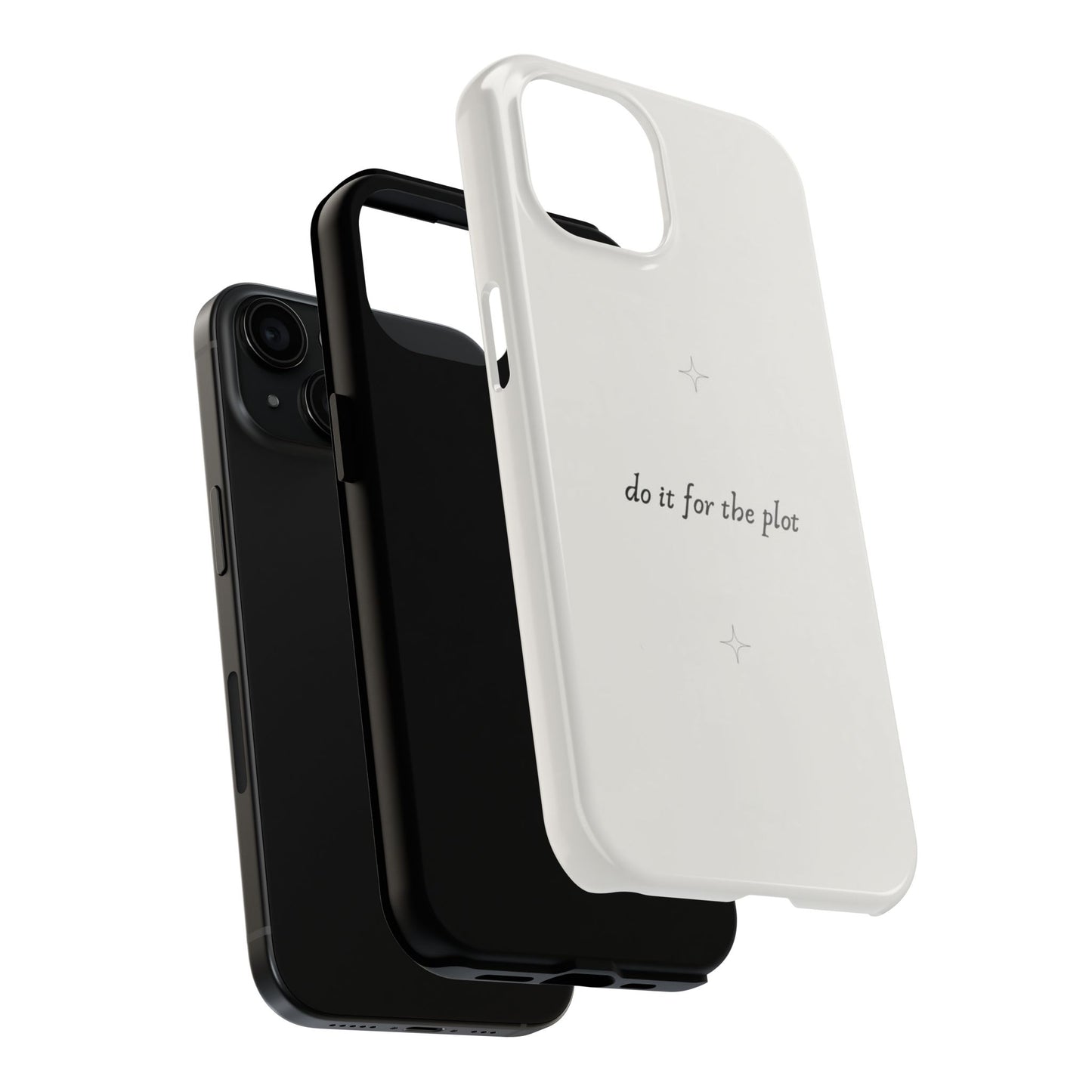 Do It For the Plot Simple Aesthetic Glossy Phone Case with Affirmation
