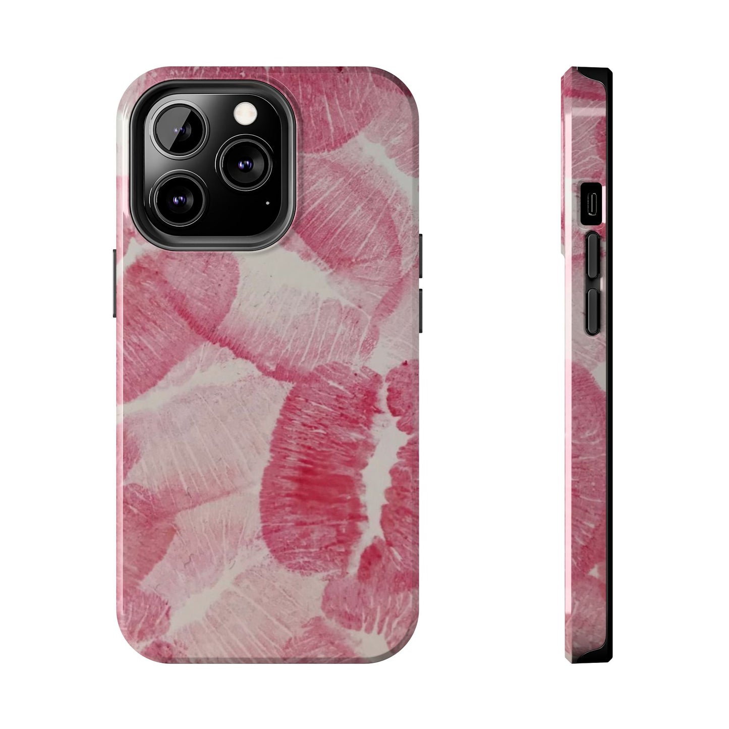 Pink Kiss Lipstick Fashion Aesthetic Glossy Phone Case