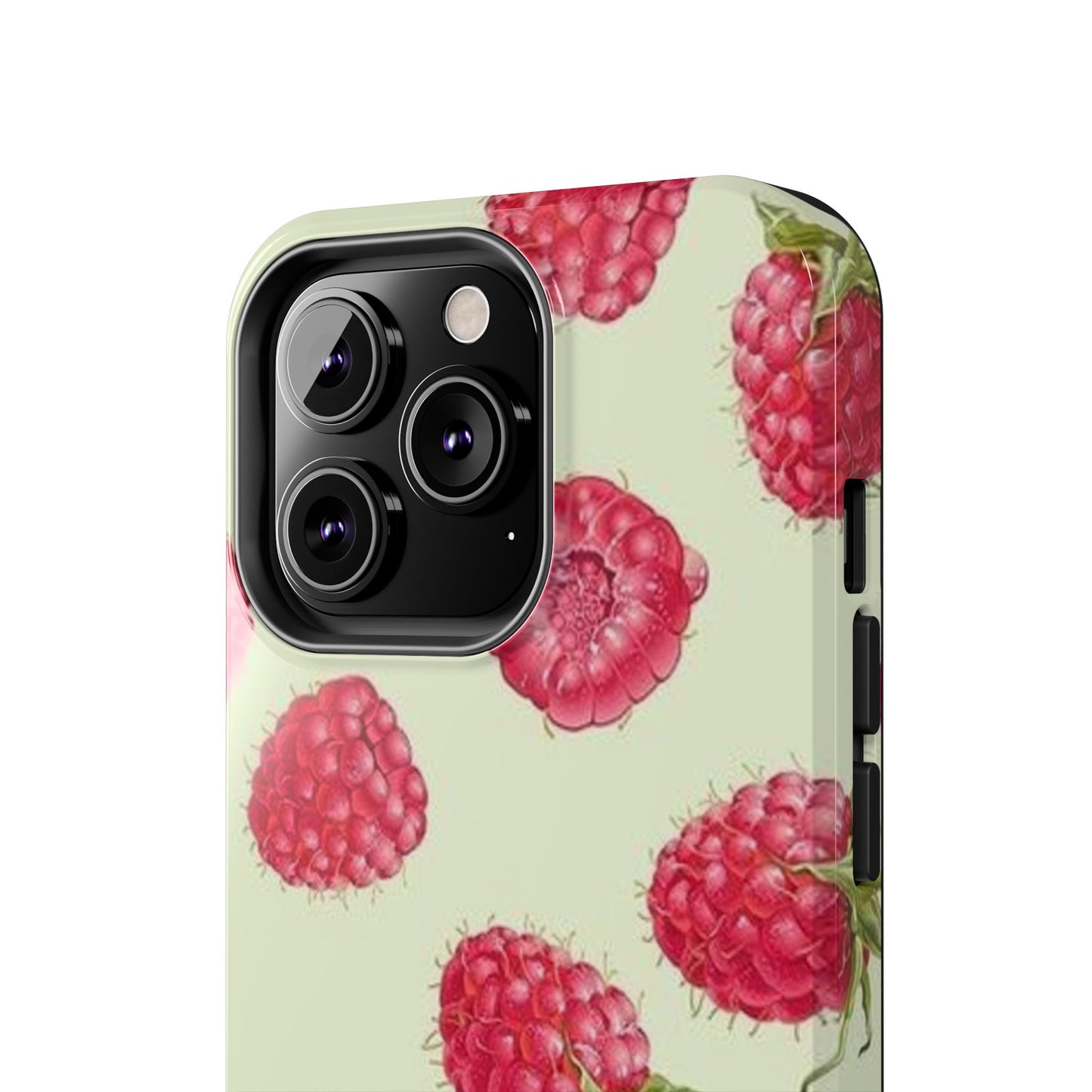 Raspberry Phone Case, Fruit, Cute, Clean Girl, Glossy Phone Case