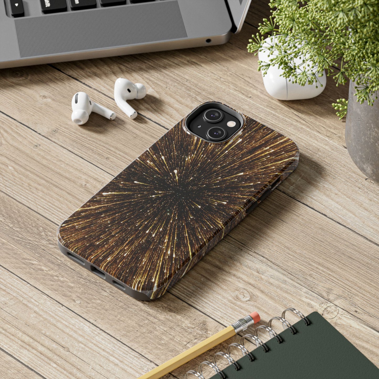 Star Burst Gold Galaxy Phone Case