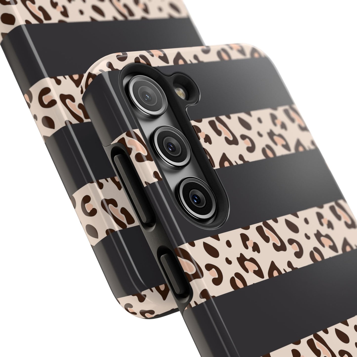 Cheetah Print Striped iPhone Case – Black Striped Cheetah Print Aesthetic