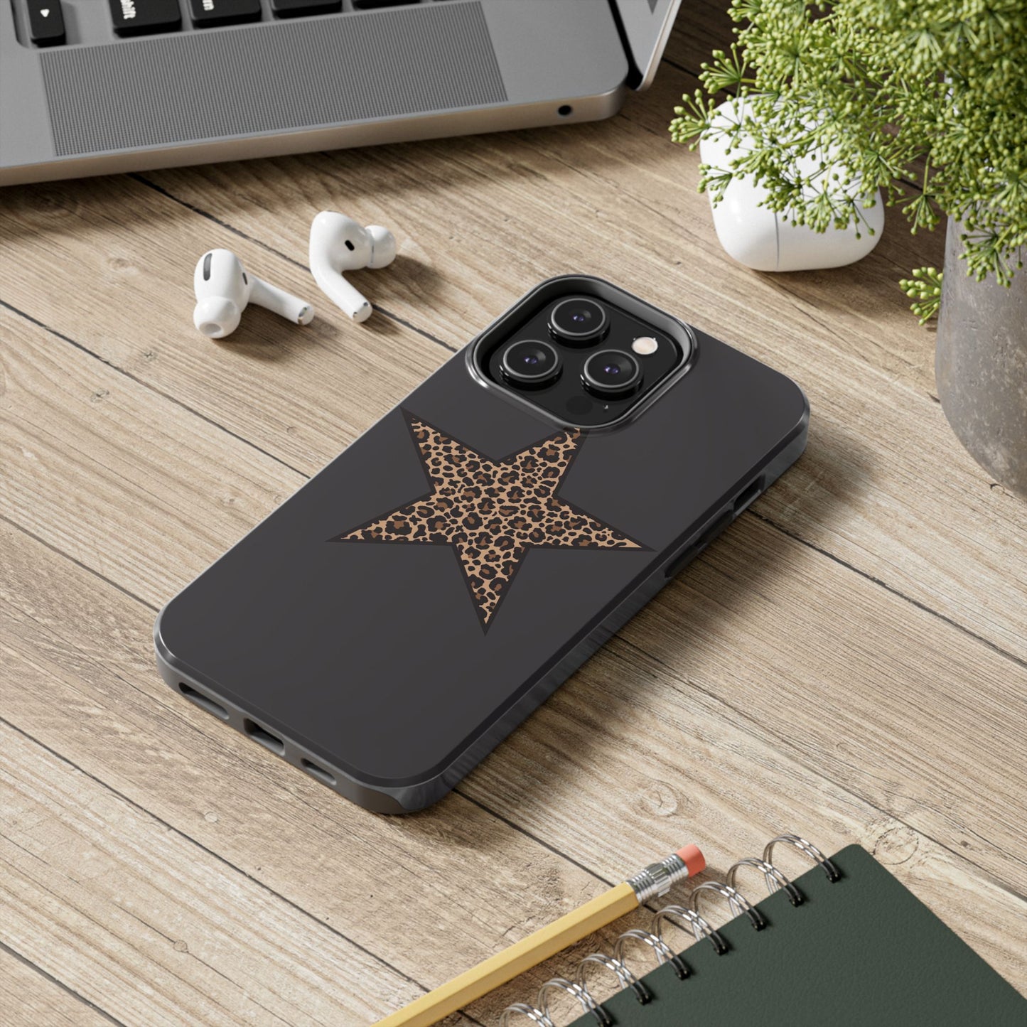 Cheetah Print Star Scandi Style Phone Case