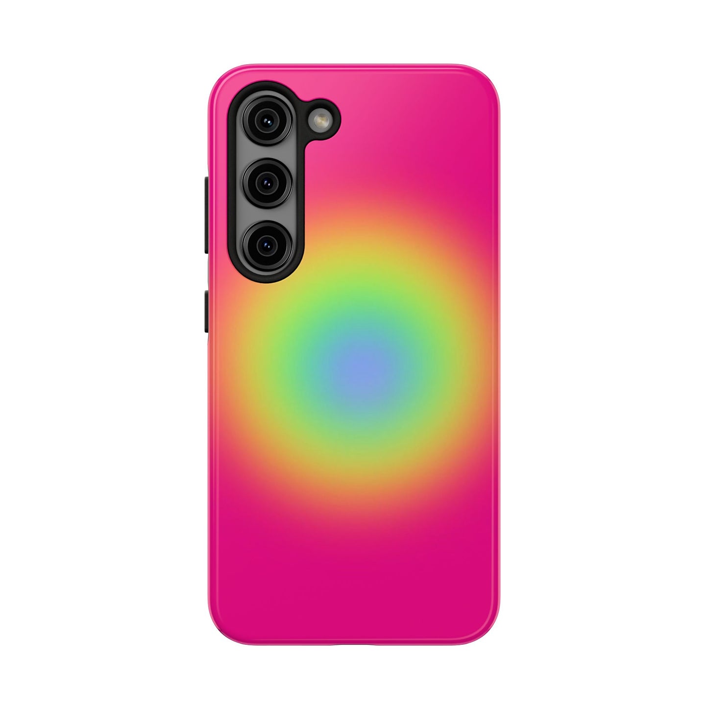 Pink Aura Phone Case, Pink, Yellow, Trendy, Clean Girl Aesthetic, Preppy, Glossy Phone Case