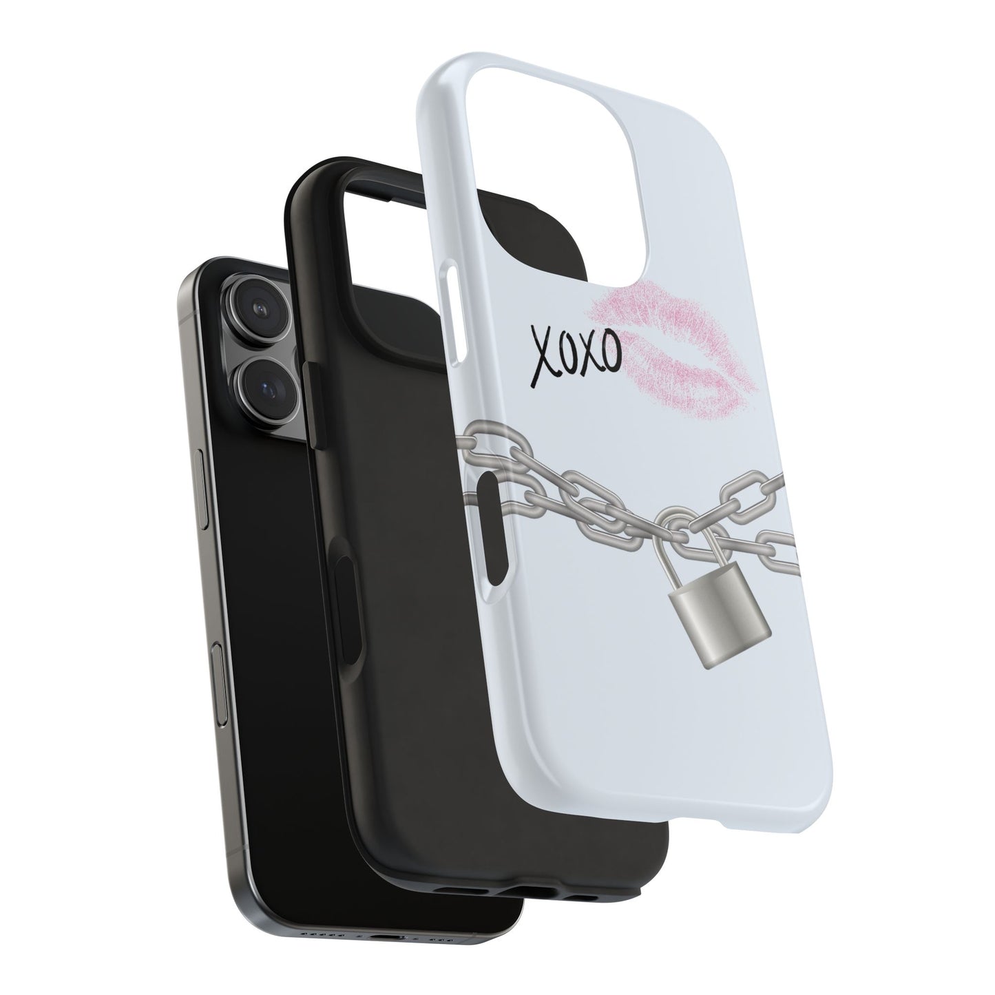 XOXO Love Lock Phone Case - Aesthetic Y2K Girly Style