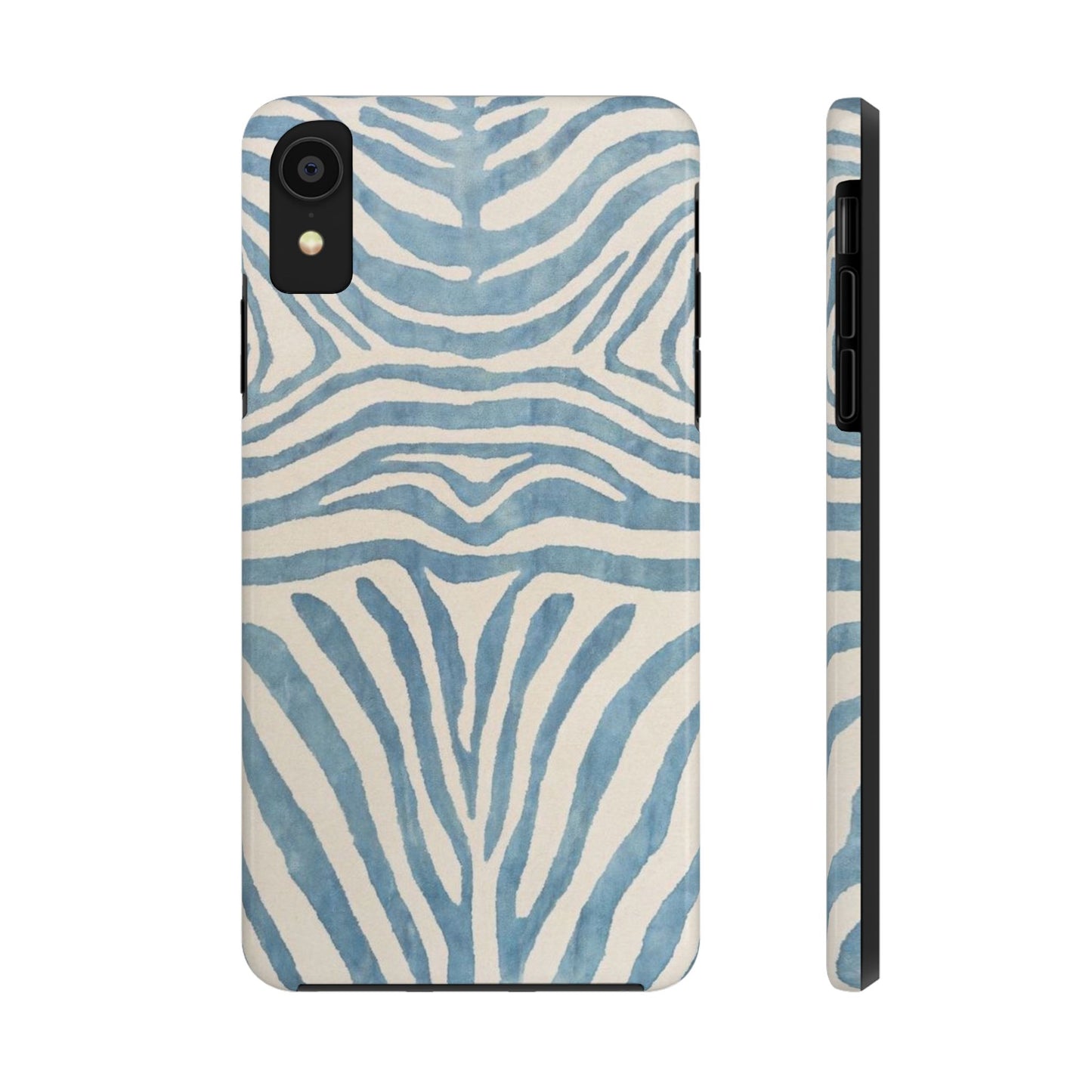 Blue Zebra Print Aesthetic Phone Case