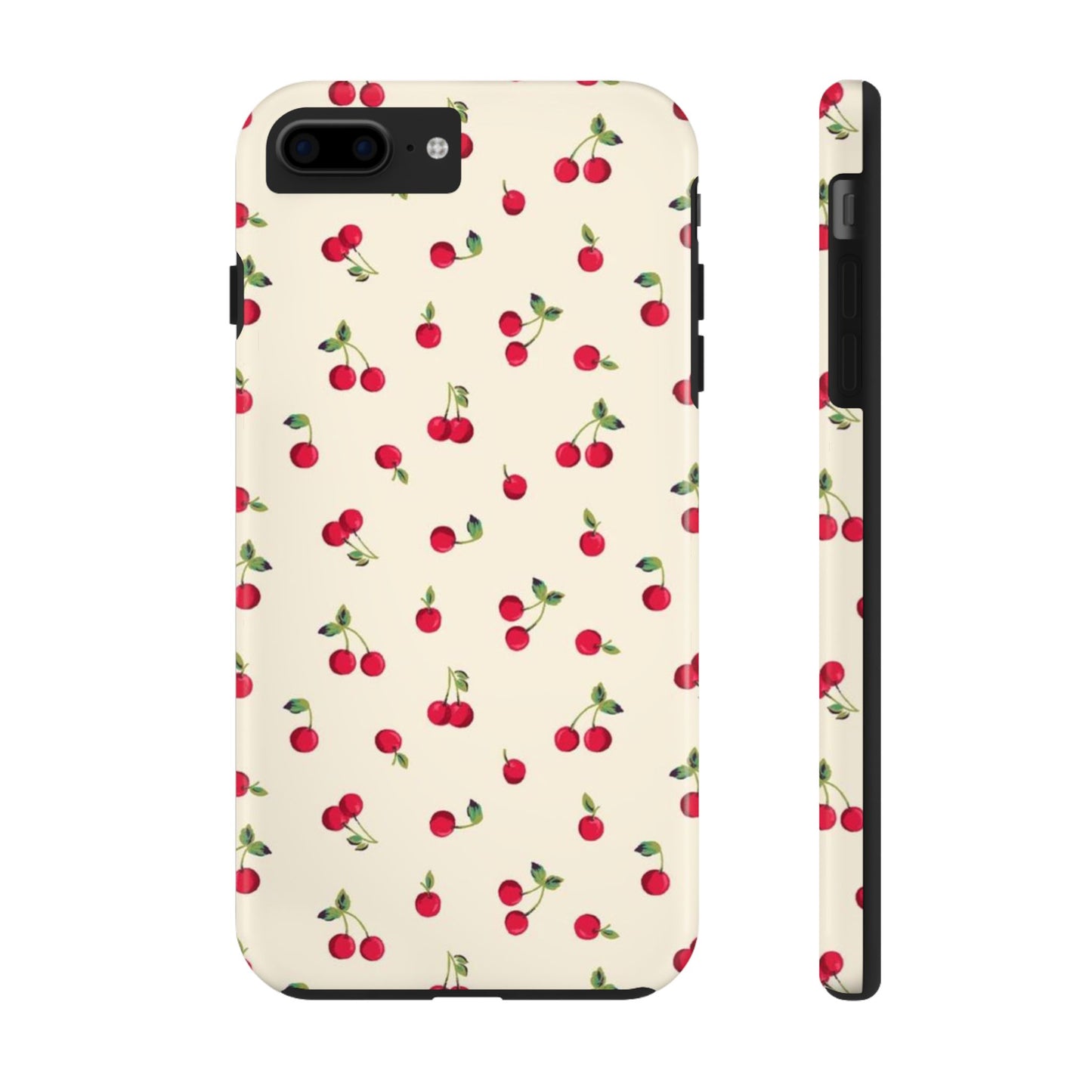 Cherry Print Glossy Phone Case, Feminine, Cutesy