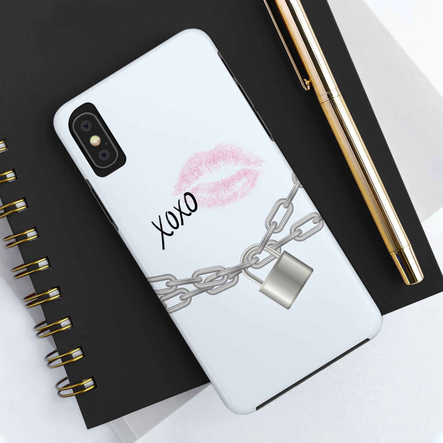 XOXO Love Lock Phone Case - Aesthetic Y2K Girly Style