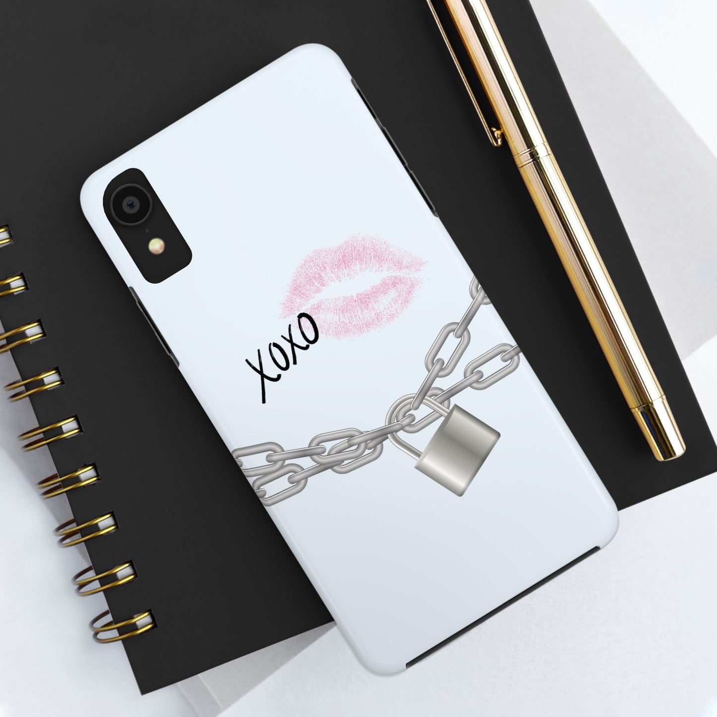 XOXO Love Lock Phone Case - Aesthetic Y2K Girly Style
