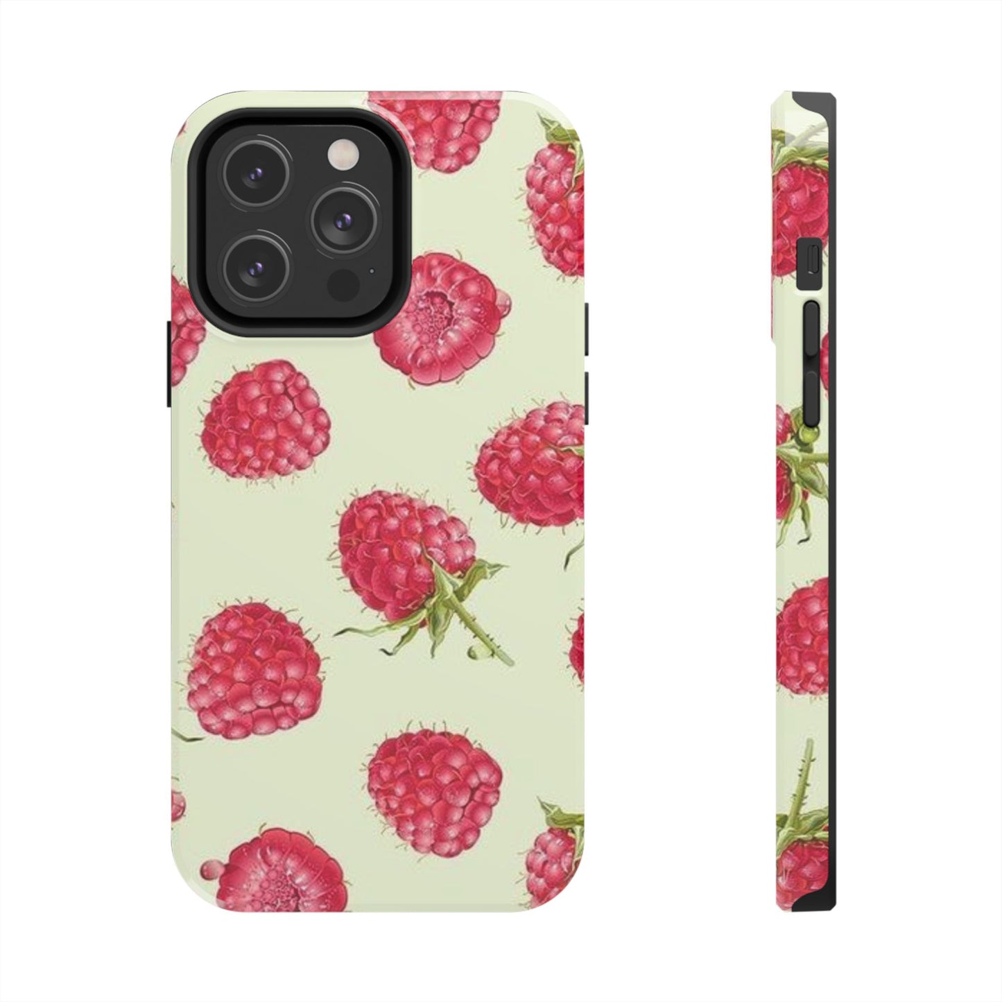 Raspberry Phone Case, Fruit, Cute, Clean Girl, Glossy Phone Case