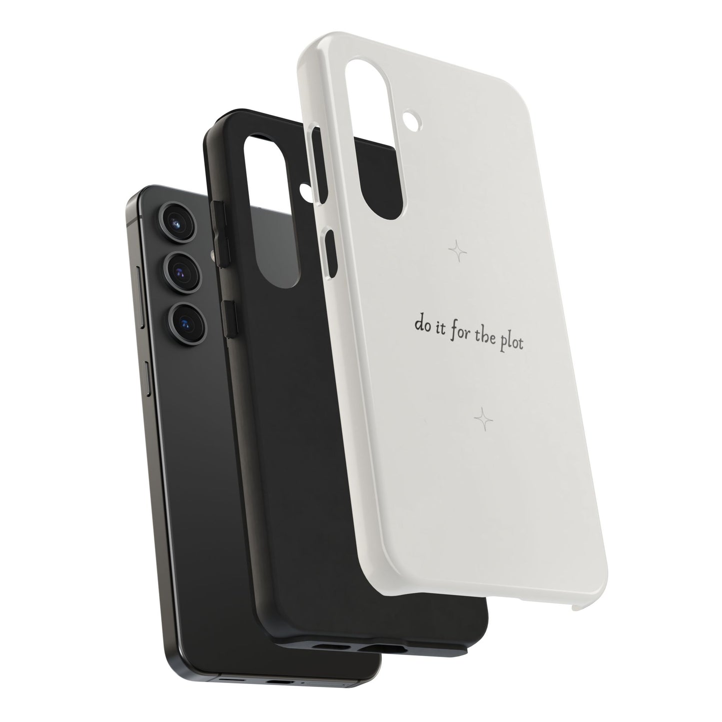 Do It For the Plot Simple Aesthetic Glossy Phone Case with Affirmation