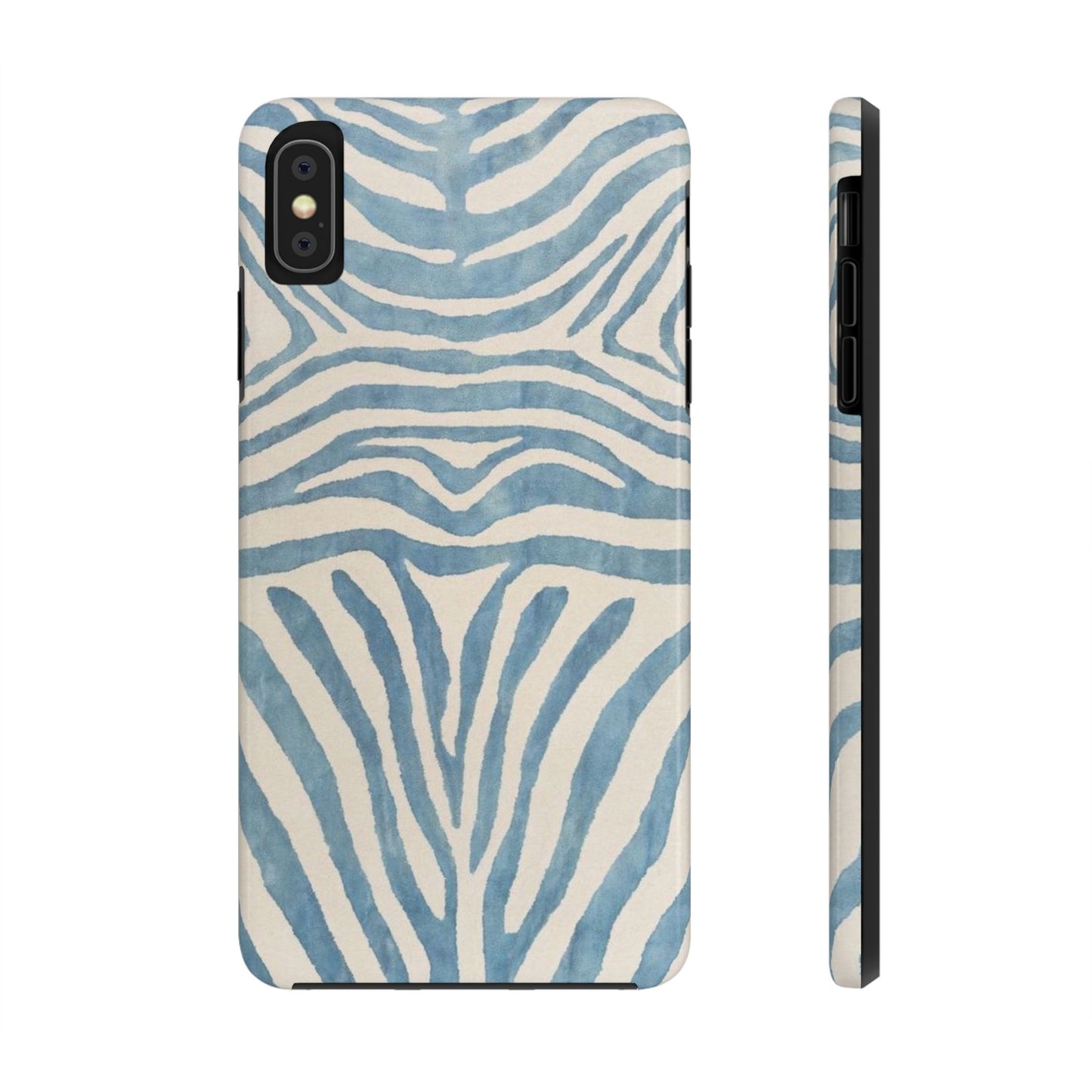 Blue Zebra Print Aesthetic Phone Case