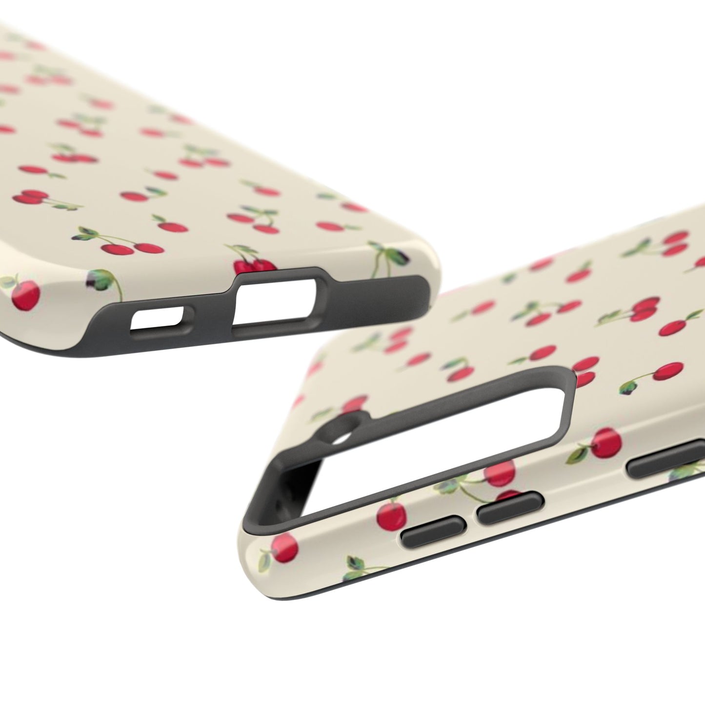Cherry Print Glossy Phone Case, Feminine, Cutesy