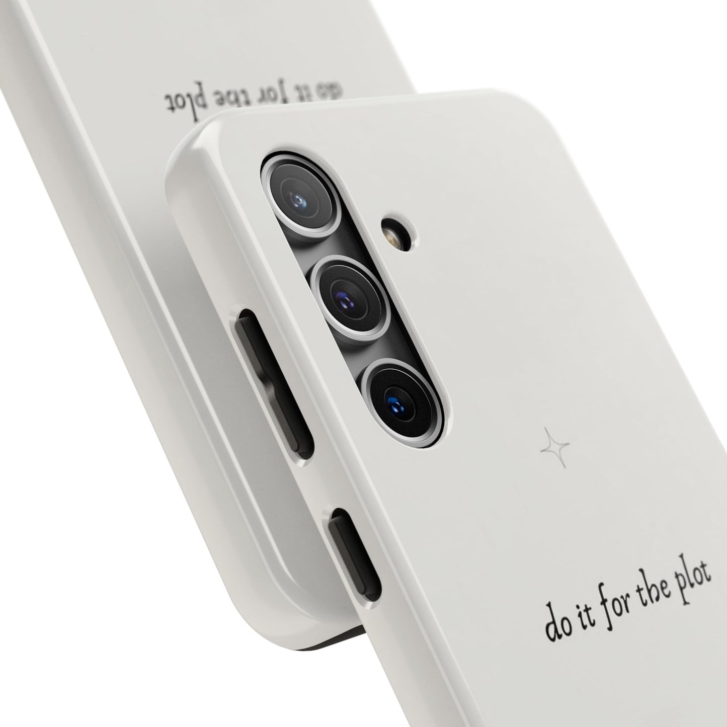 Do It For the Plot Simple Aesthetic Glossy Phone Case with Affirmation