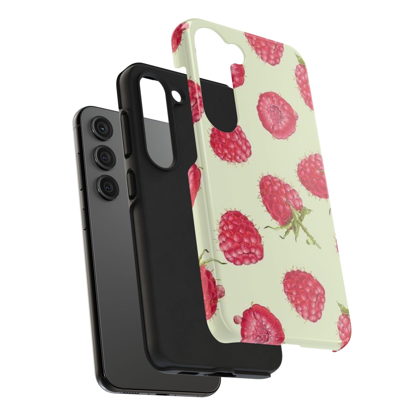 Raspberry Phone Case, Fruit, Cute, Clean Girl, Glossy Phone Case