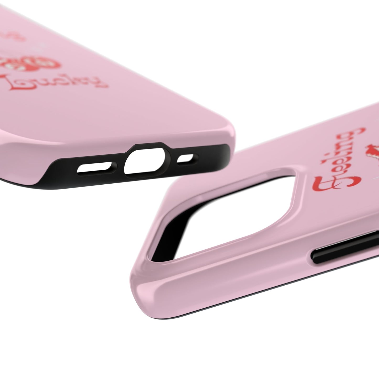 Feeling Lucky Pink Aesthetic Glossy Phone Case, Affirmations