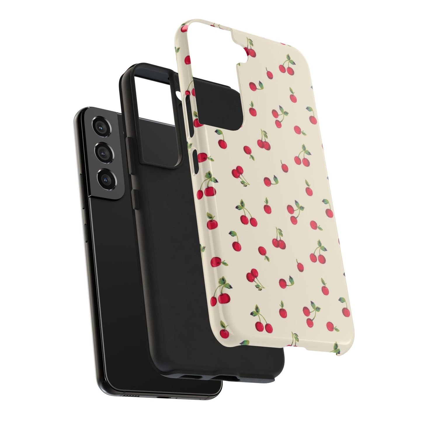 Cherry Print Glossy Phone Case, Feminine, Cutesy