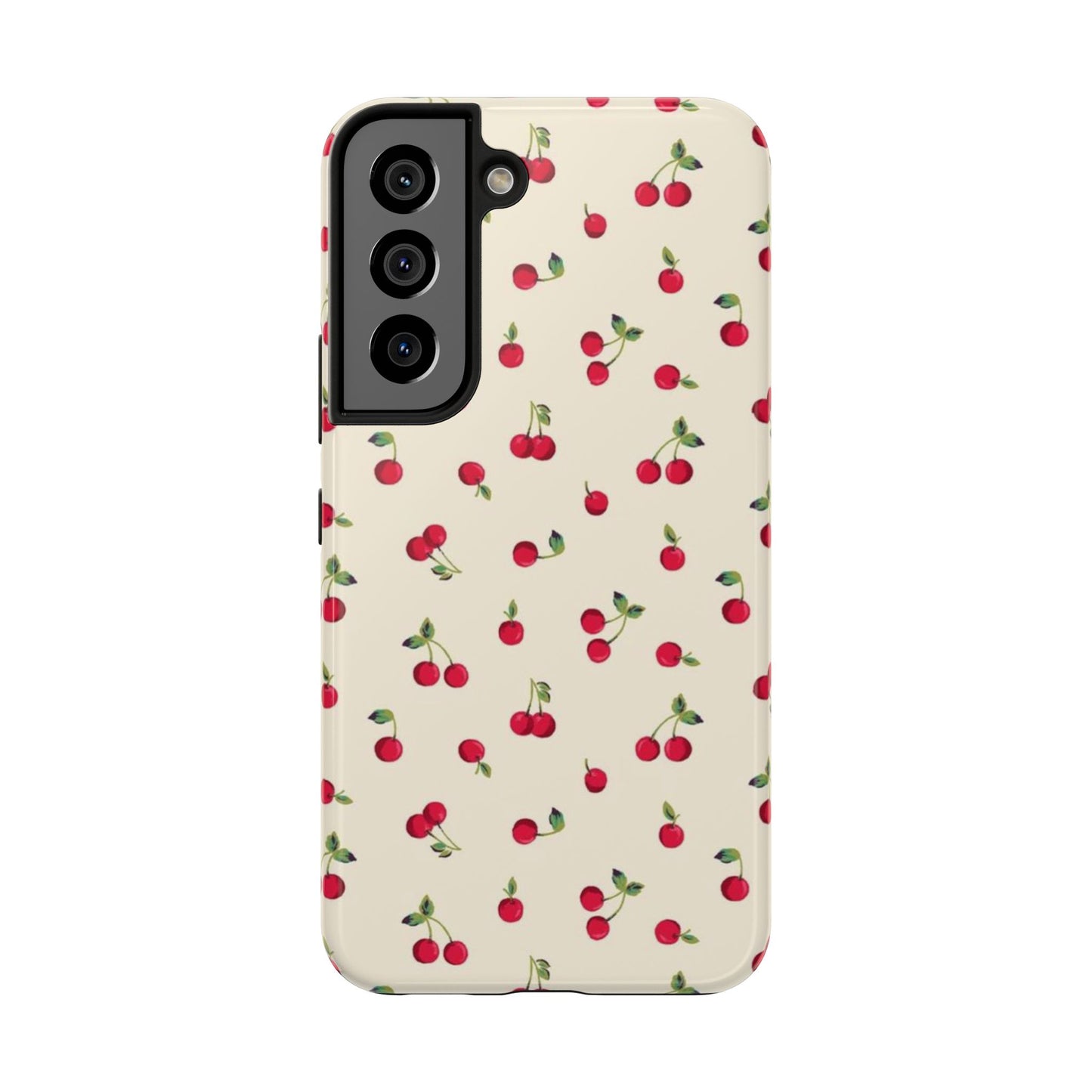 Cherry Print Glossy Phone Case, Feminine, Cutesy