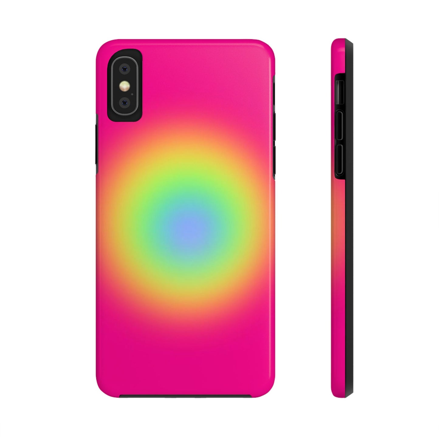 Pink Aura Phone Case, Pink, Yellow, Trendy, Clean Girl Aesthetic, Preppy, Glossy Phone Case