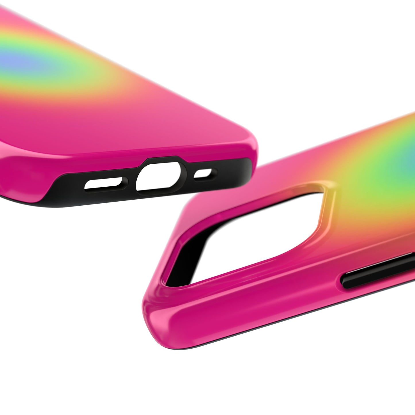 Pink Aura Phone Case, Pink, Yellow, Trendy, Clean Girl Aesthetic, Preppy, Glossy Phone Case
